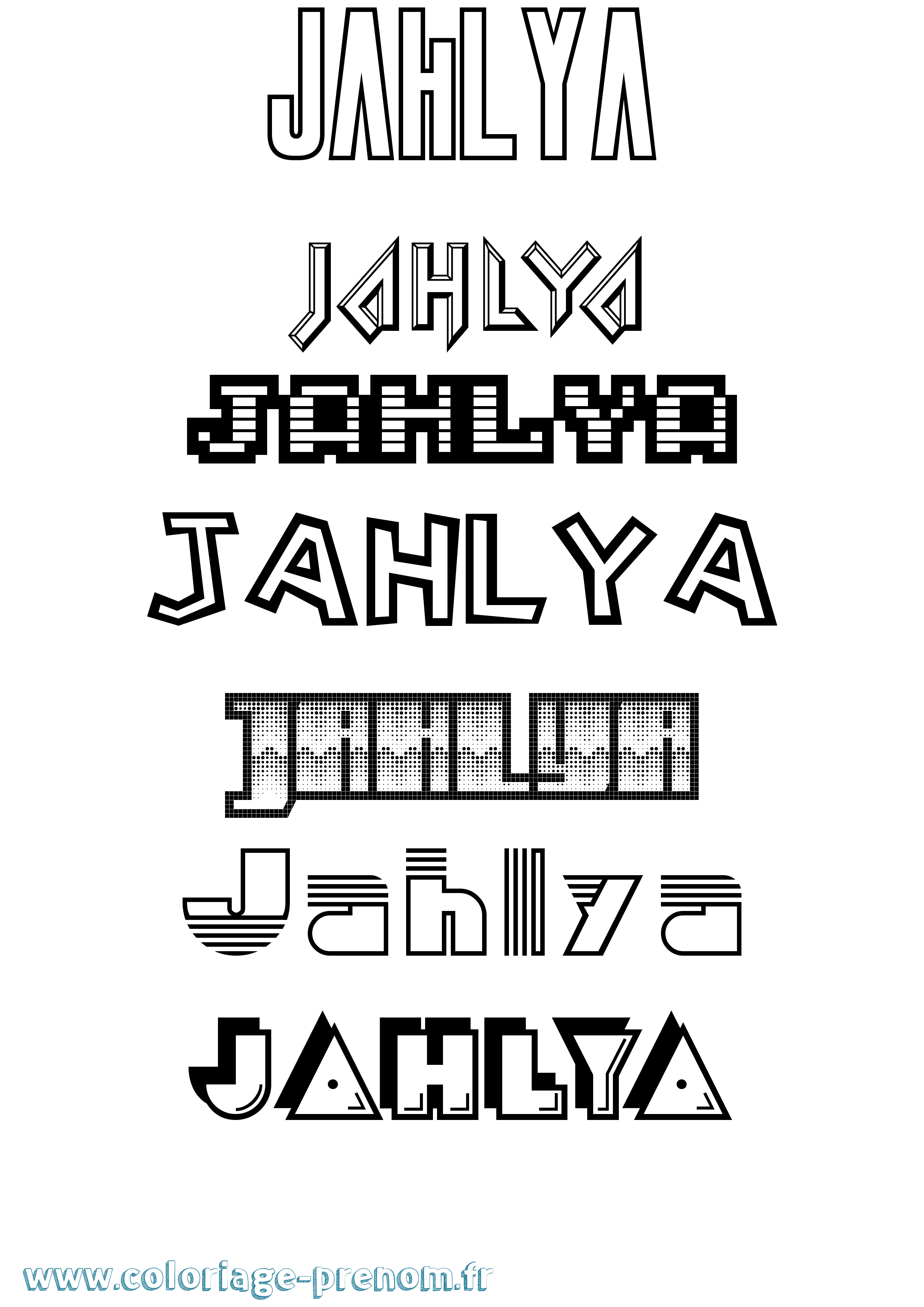 Coloriage Jahlya Jeux Vidéos Coloriage prénom Jahlya Jeux Vidéos