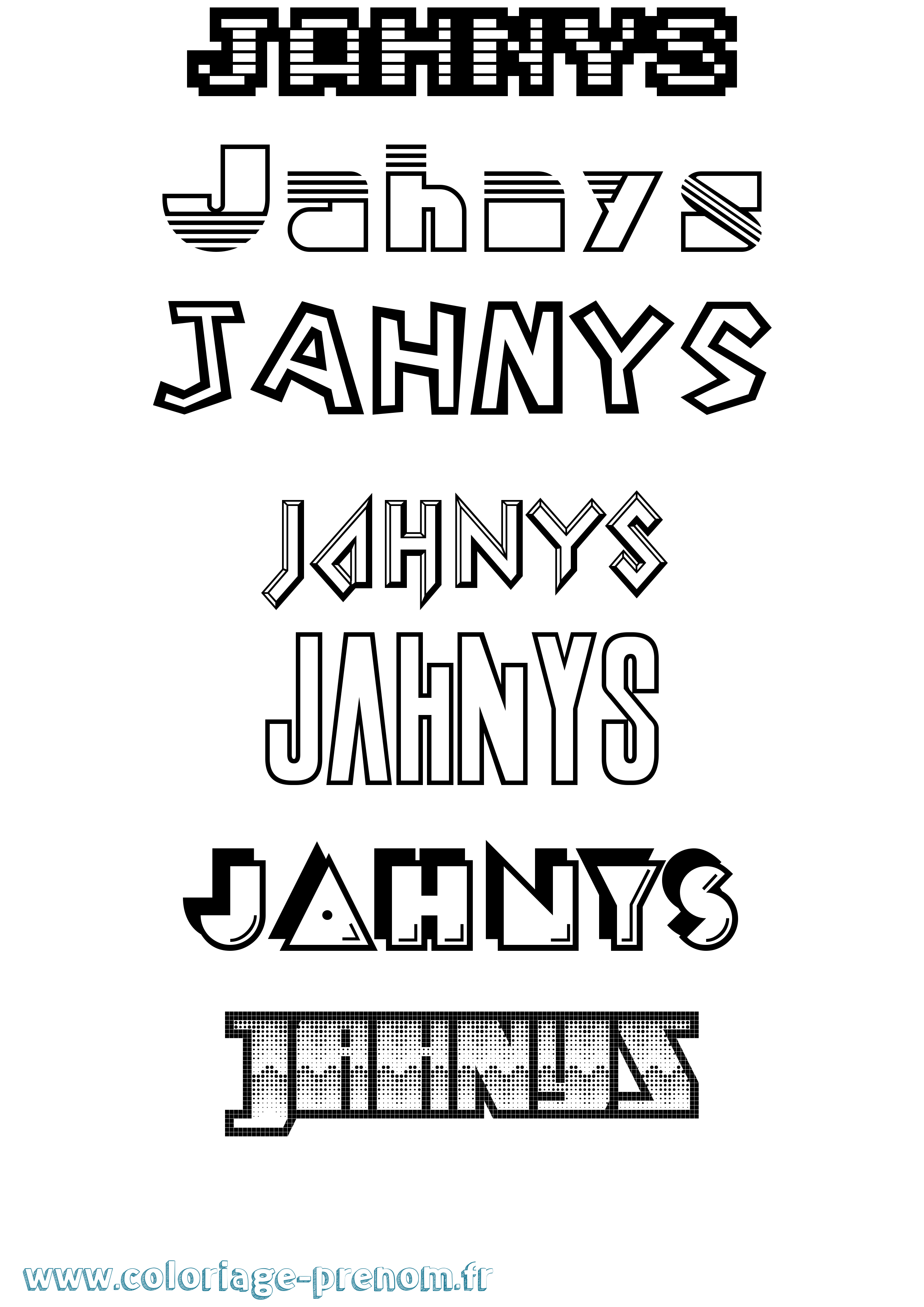 Coloriage Jahnys Jeux Vidéos Coloriage prénom Jahnys Jeux Vidéos