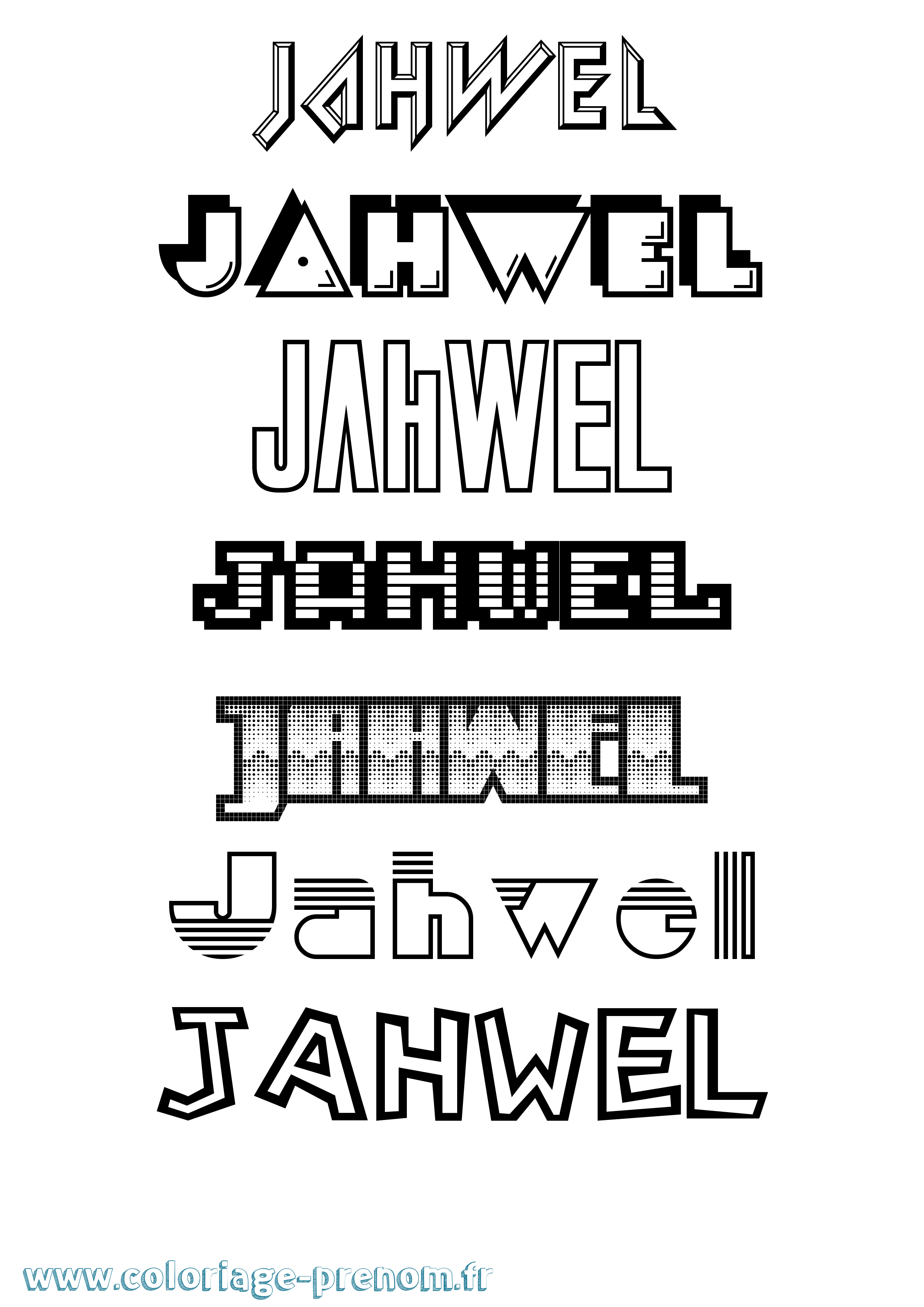 Coloriage Jahwel Jeux Vidéos Coloriage prénom Jahwel Jeux Vidéos