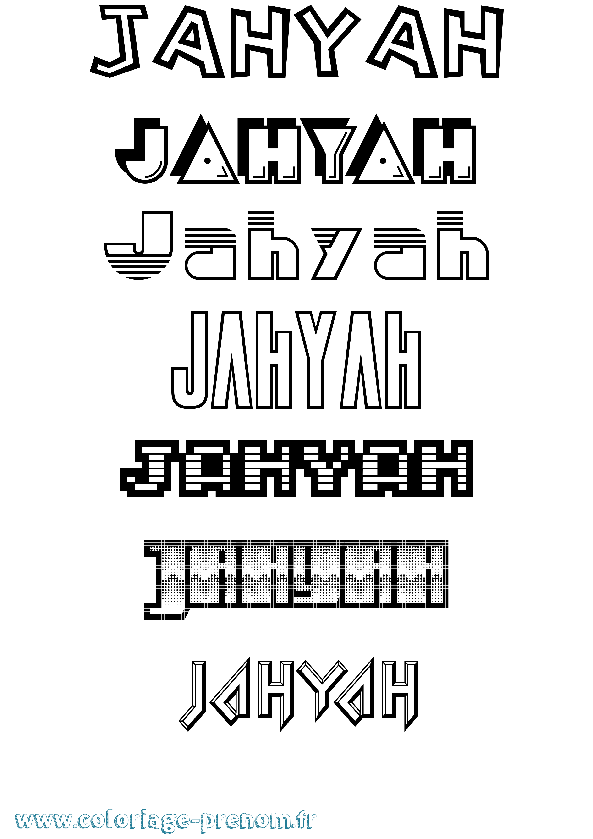 Coloriage Jahyah Jeux Vidéos Coloriage prénom Jahyah Jeux Vidéos