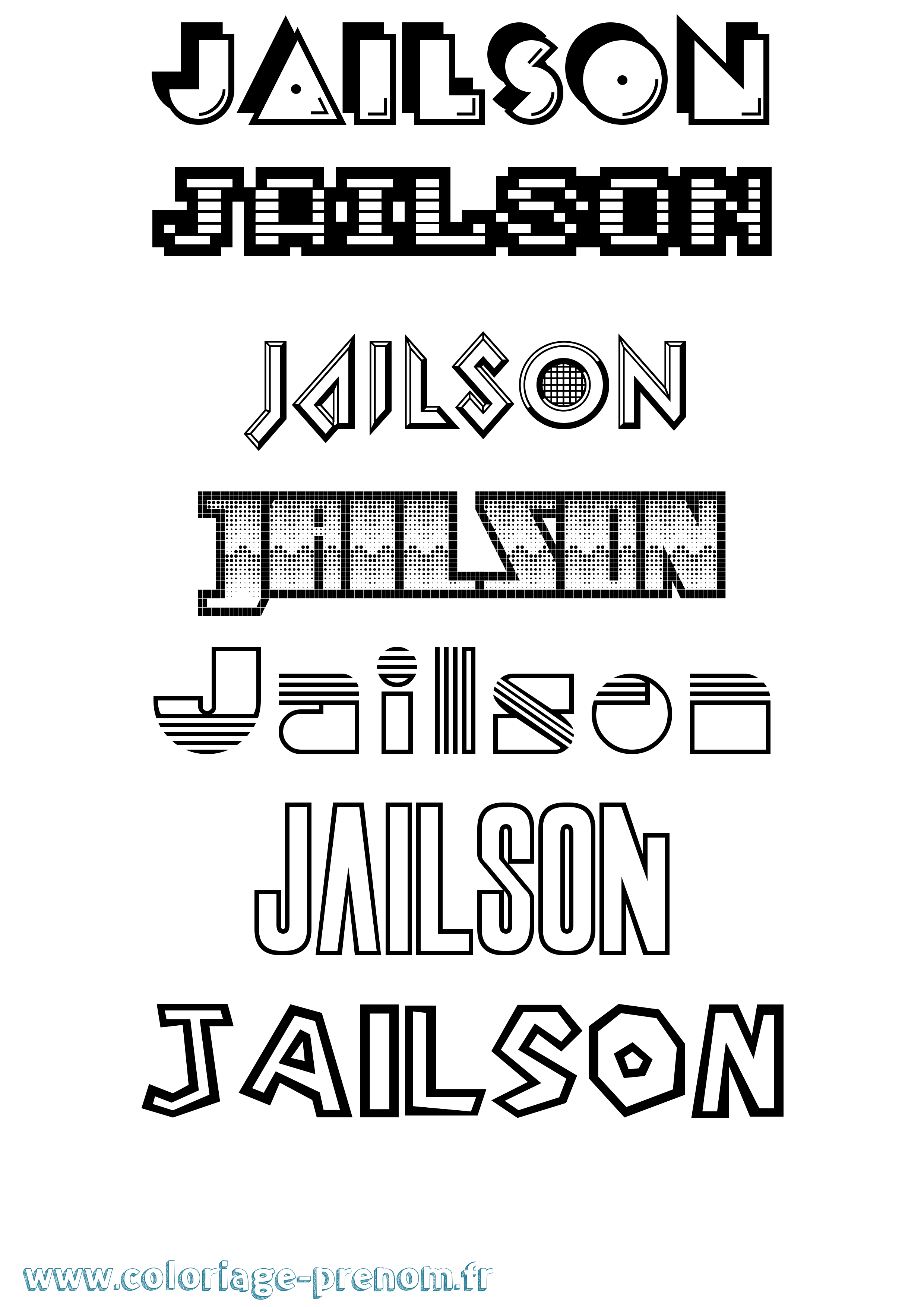 Coloriage Jailson Jeux Vidéos Coloriage prénom Jailson Jeux Vidéos
