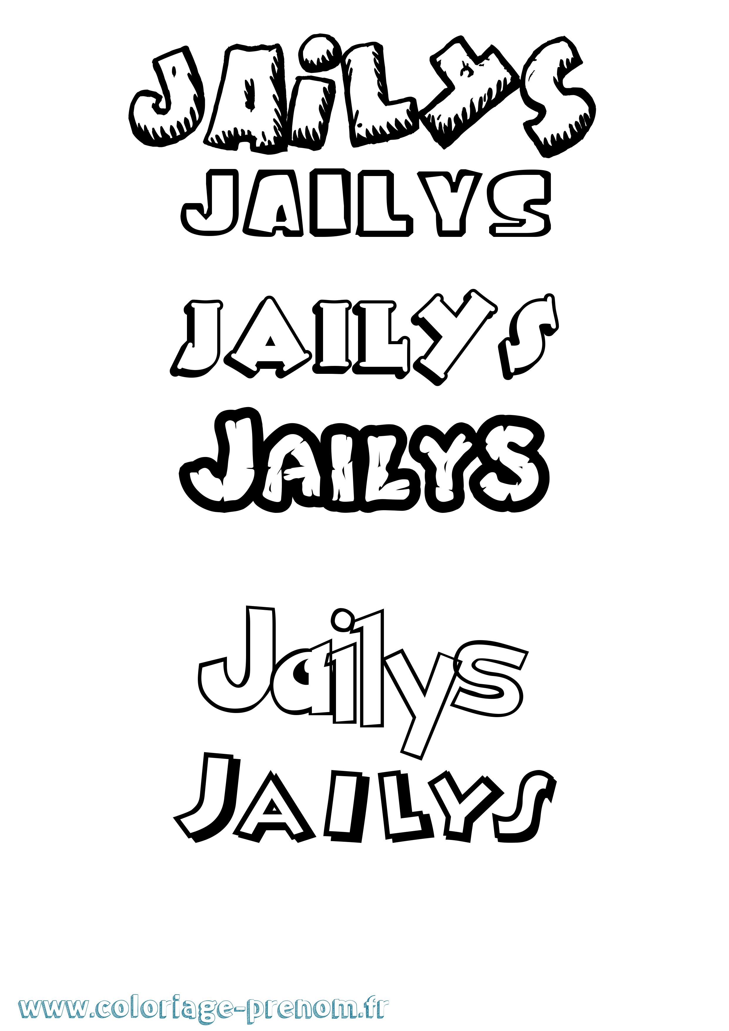 Coloriage Jailys Dessin Animé Coloriage prénom Jailys Dessin Animé