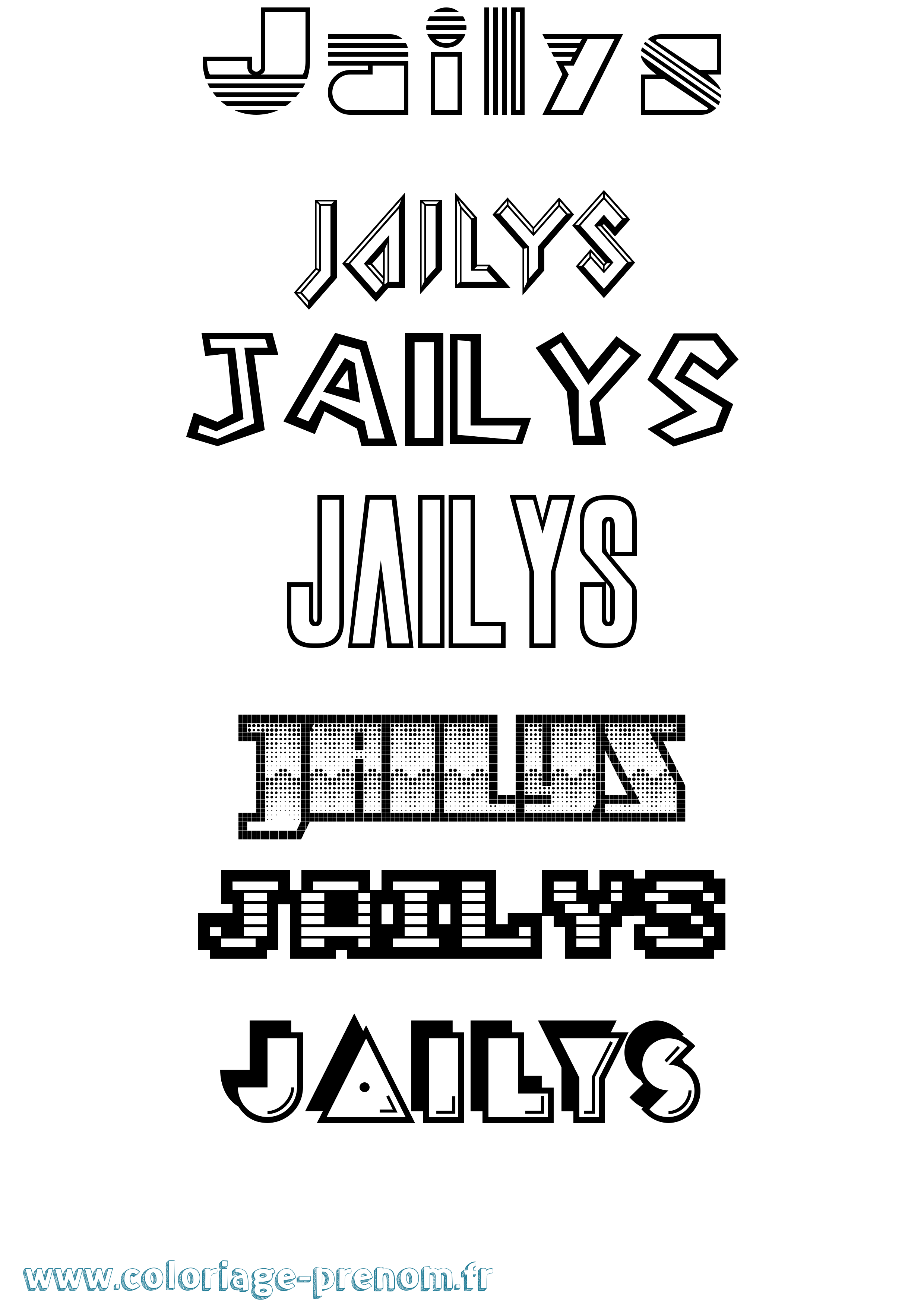 Coloriage Jailys Jeux Vidéos Coloriage prénom Jailys Jeux Vidéos