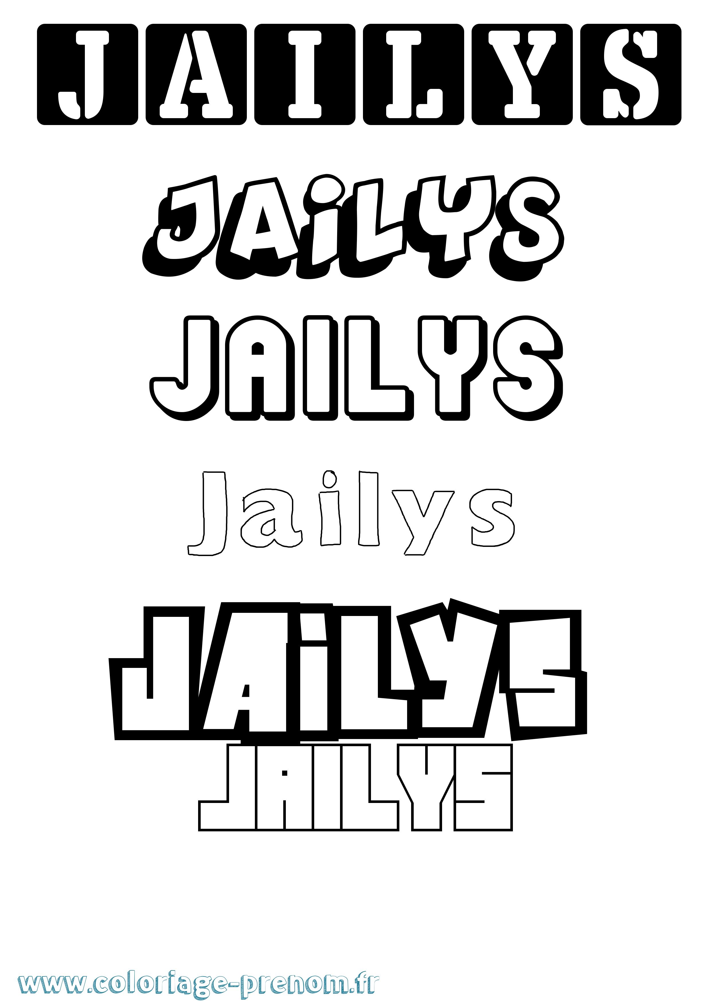 Coloriage Jailys Simple Coloriage prénom Jailys Simple