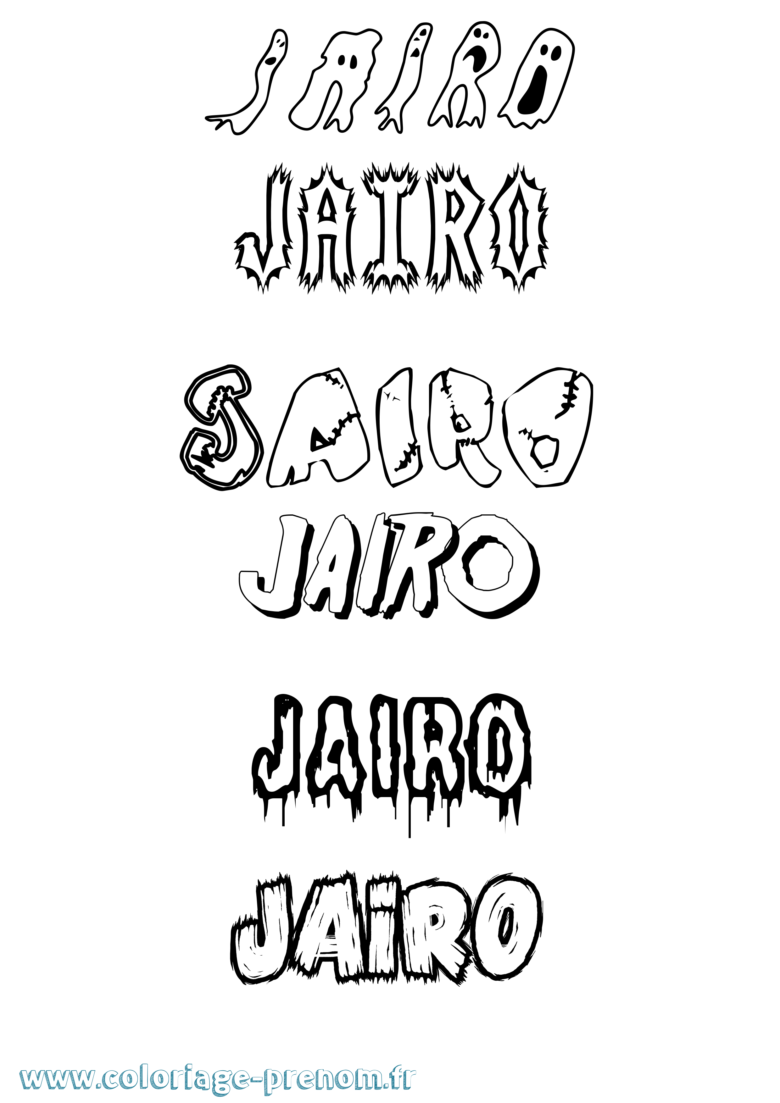 Coloriage Jairo Frisson Coloriage prénom Jairo Frisson