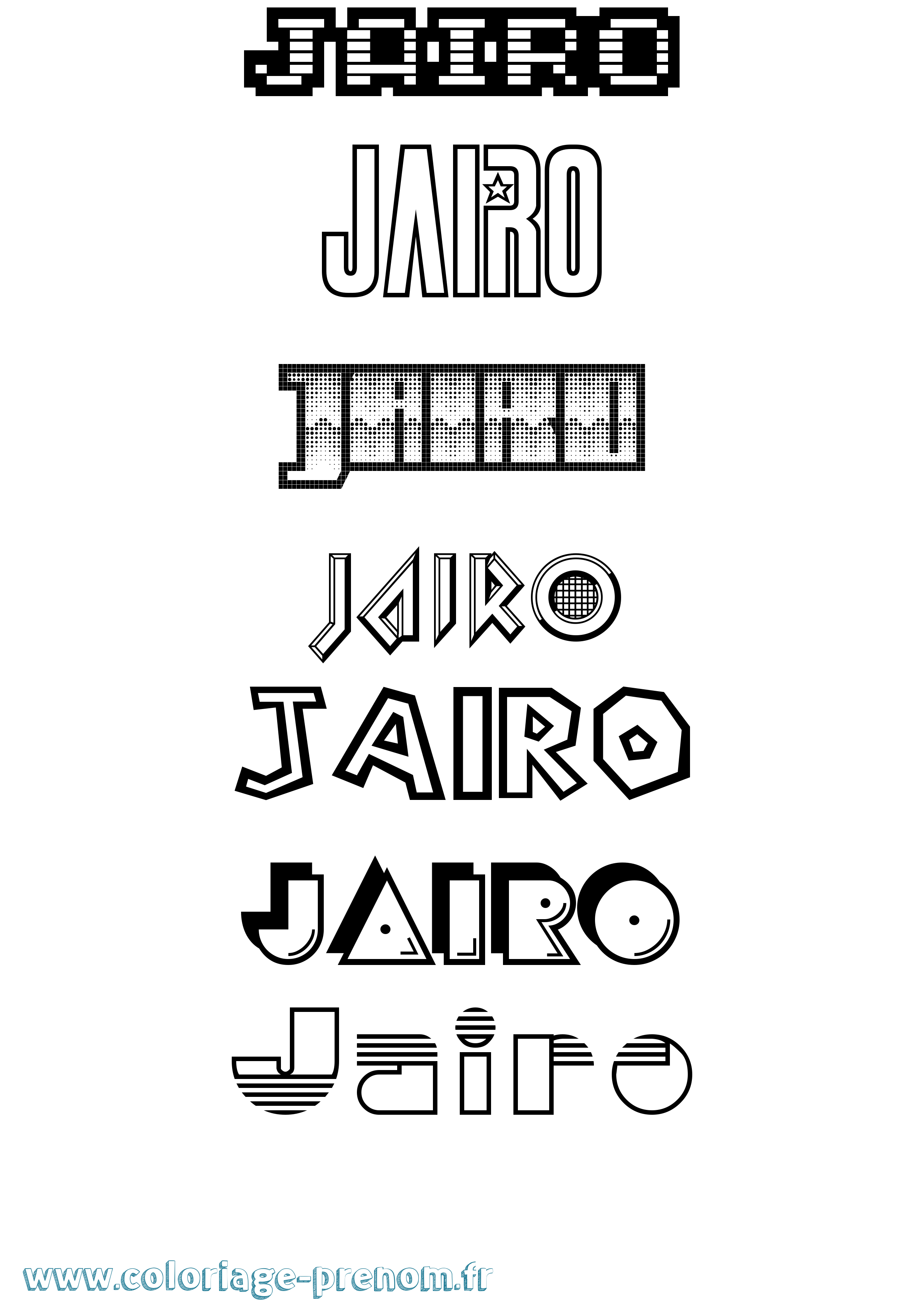 Coloriage Jairo Jeux Vidéos Coloriage prénom Jairo Jeux Vidéos