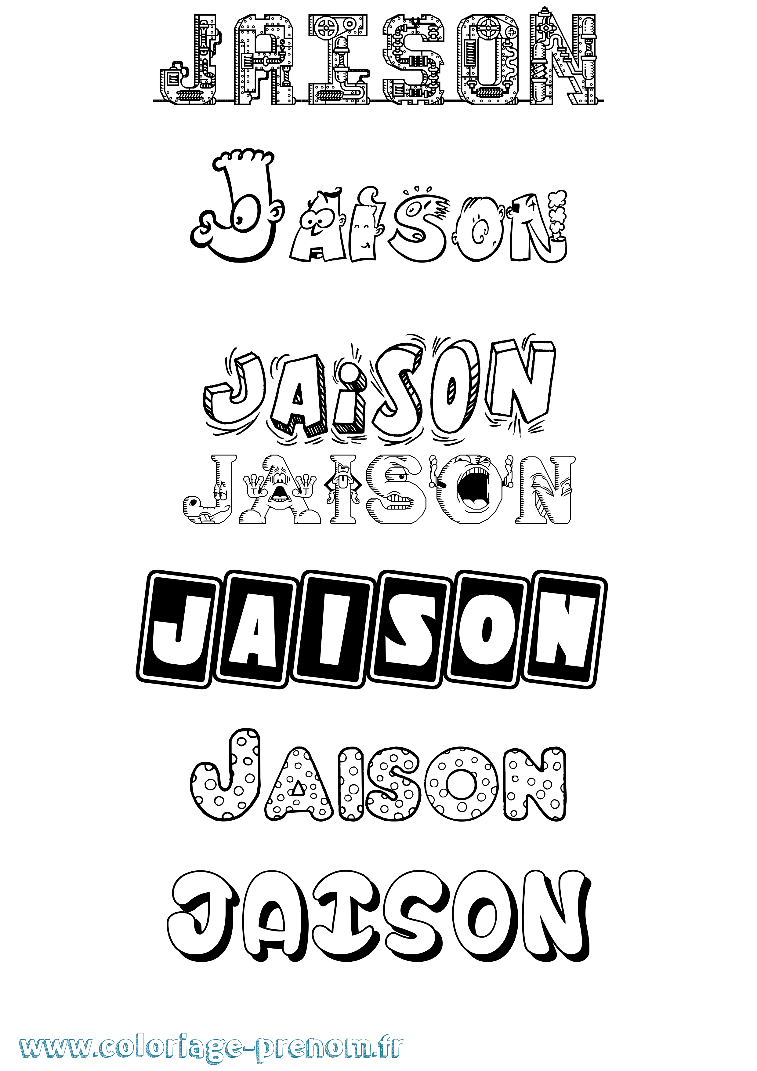 Coloriage Jaison Fun Coloriage prénom Jaison Fun