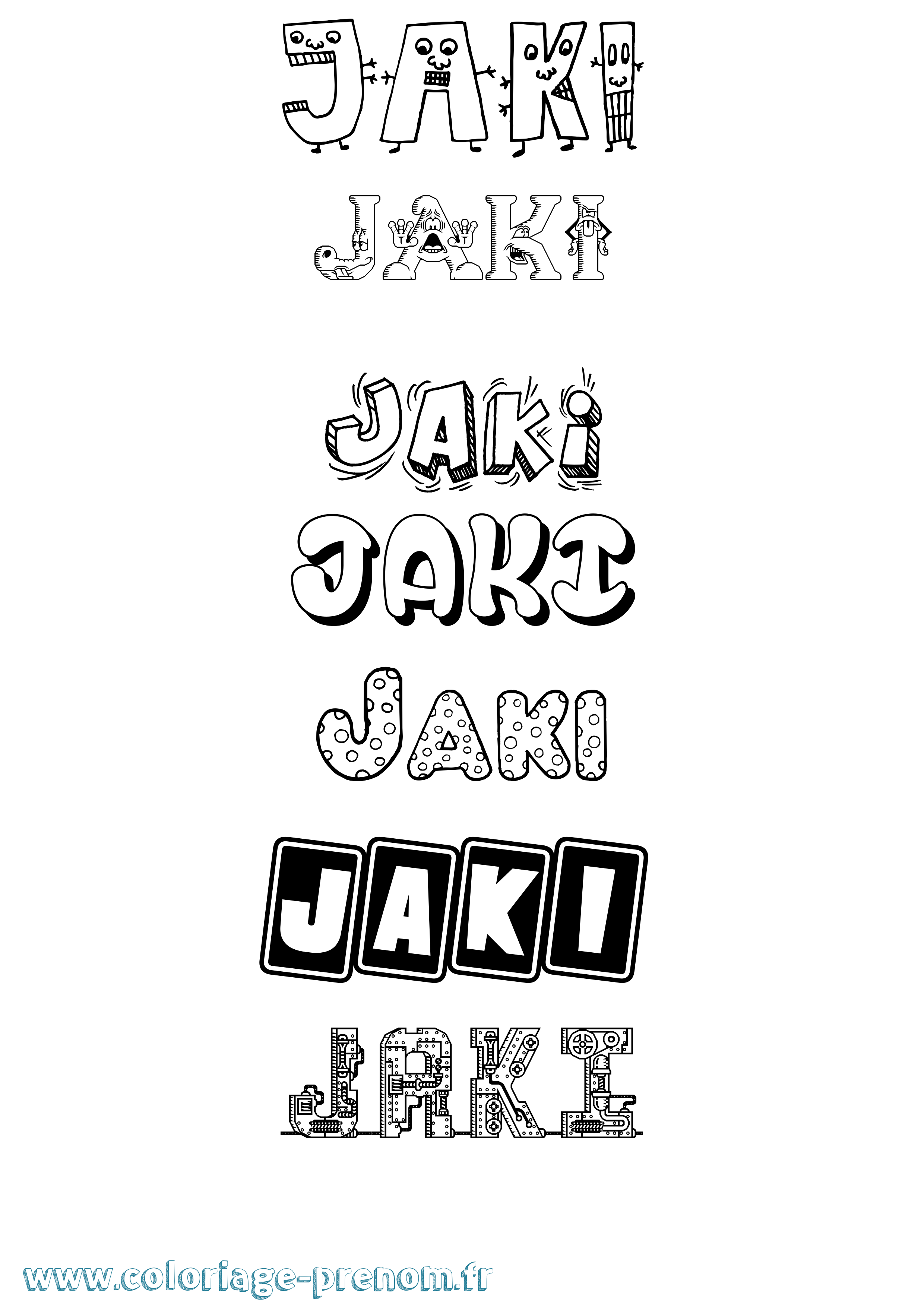 Coloriage Jaki Fun Coloriage prénom Jaki Fun