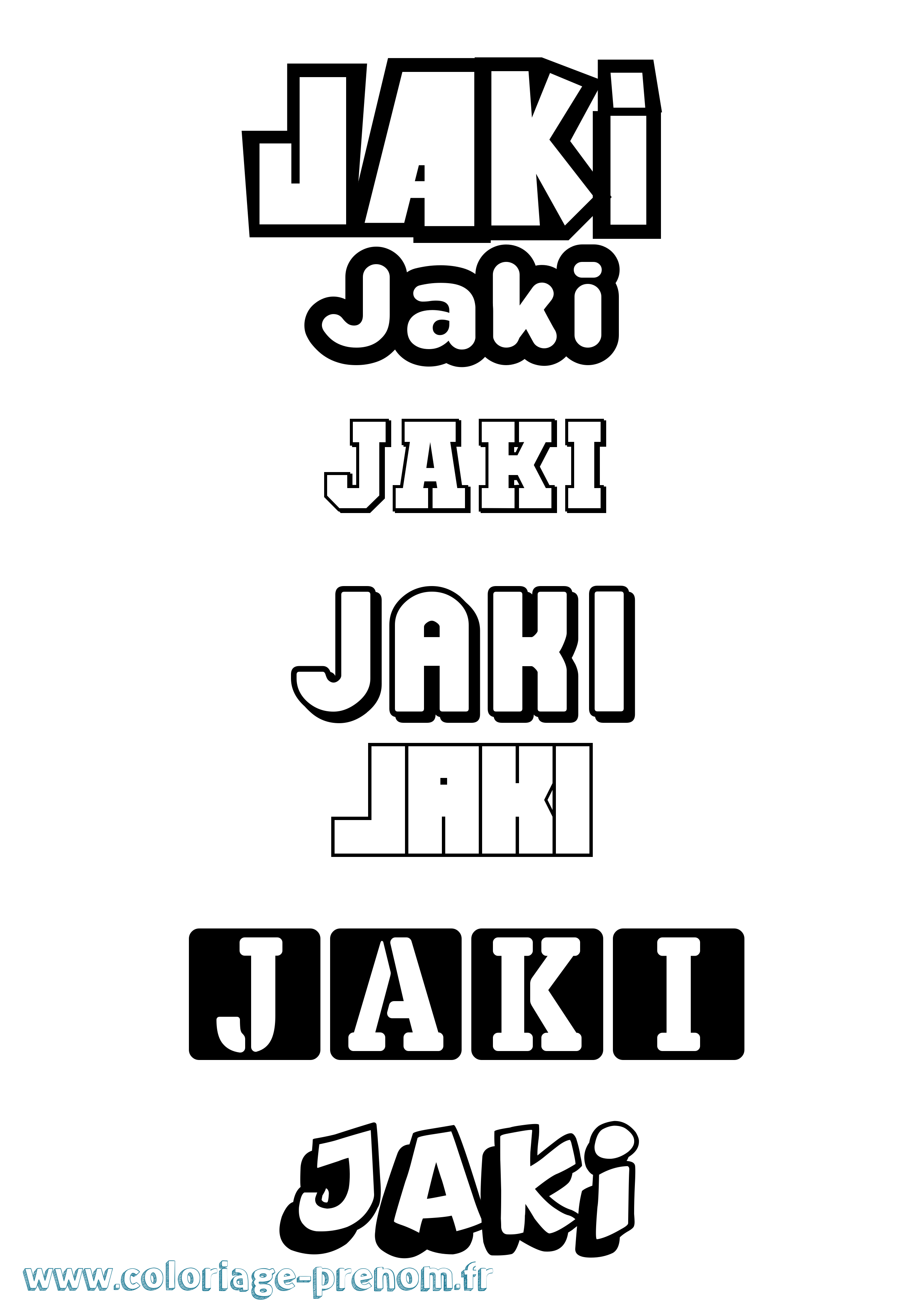 Coloriage Jaki Simple Coloriage prénom Jaki Simple