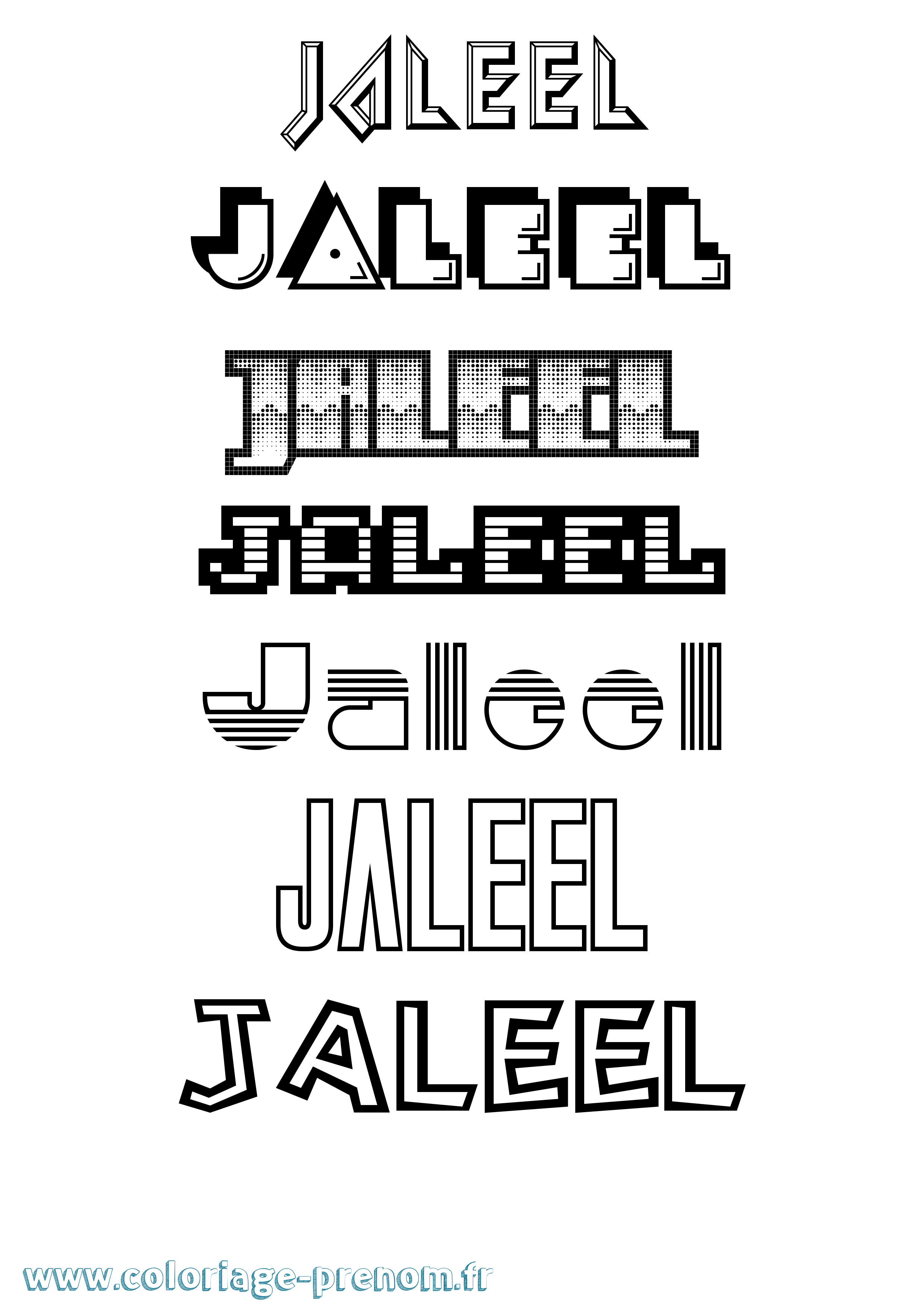 Coloriage Jaleel Jeux Vidéos Coloriage prénom Jaleel Jeux Vidéos