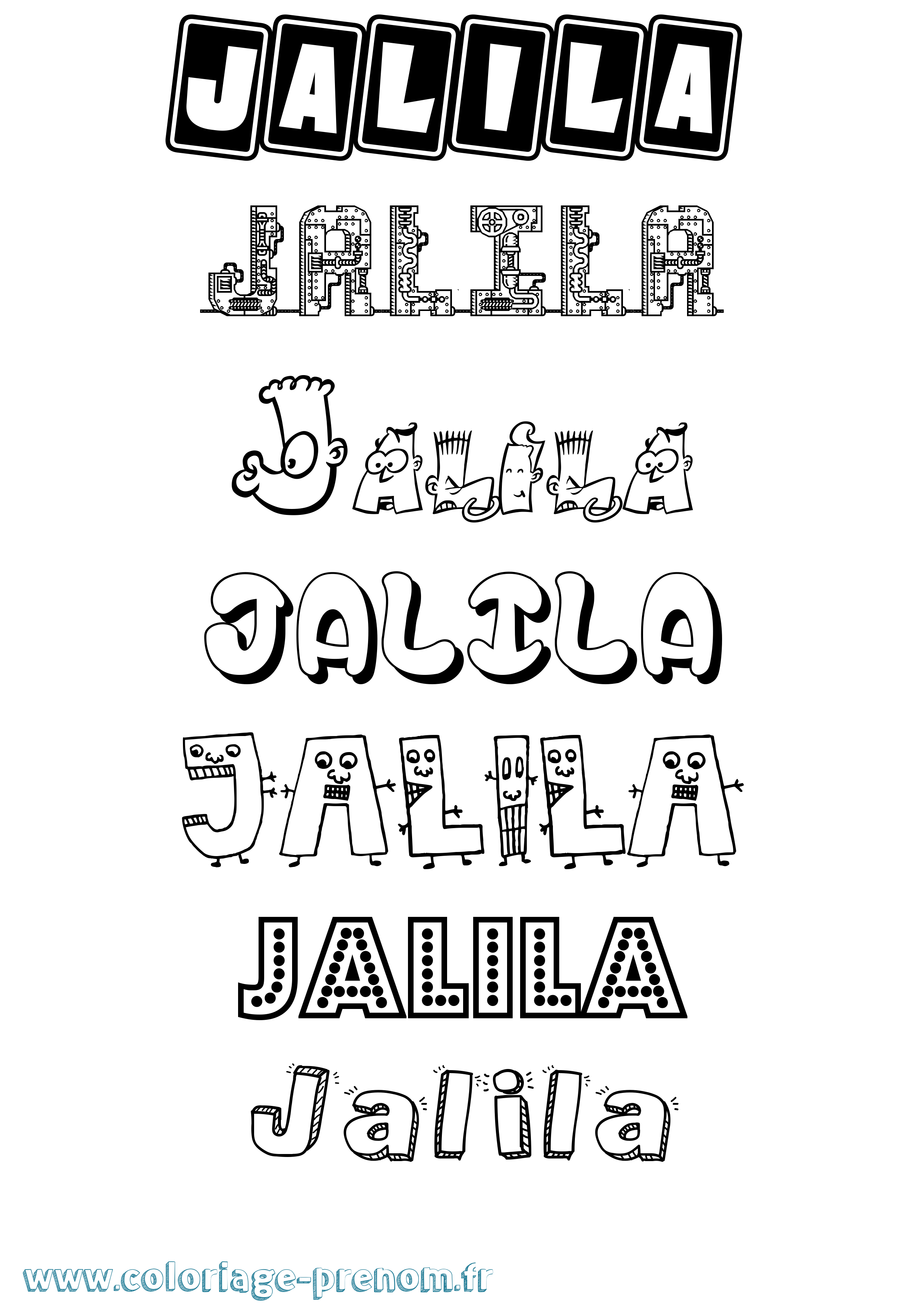 Coloriage Jalila Fun Coloriage prénom Jalila Fun