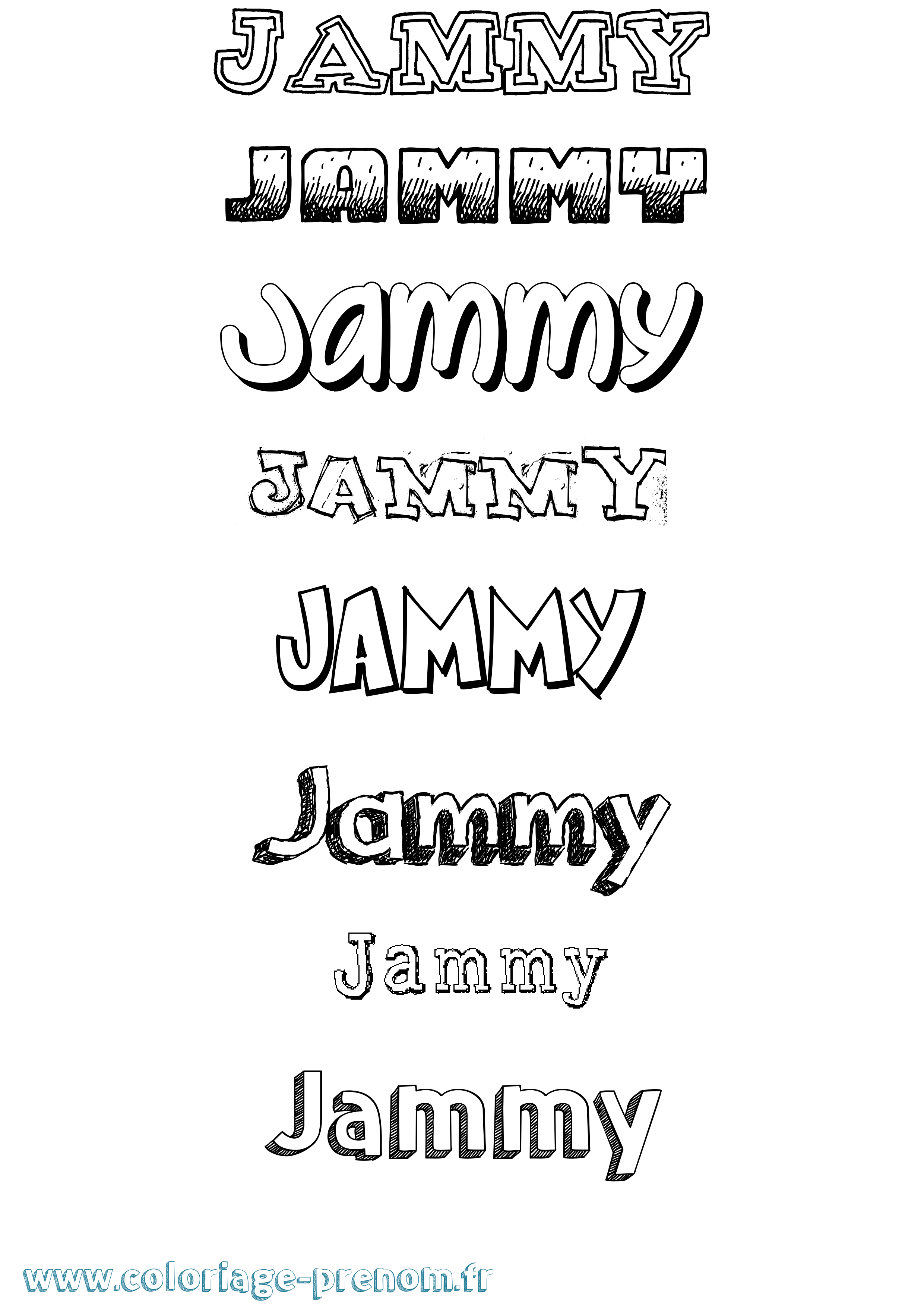 Coloriage prénom Jammy Dessiné