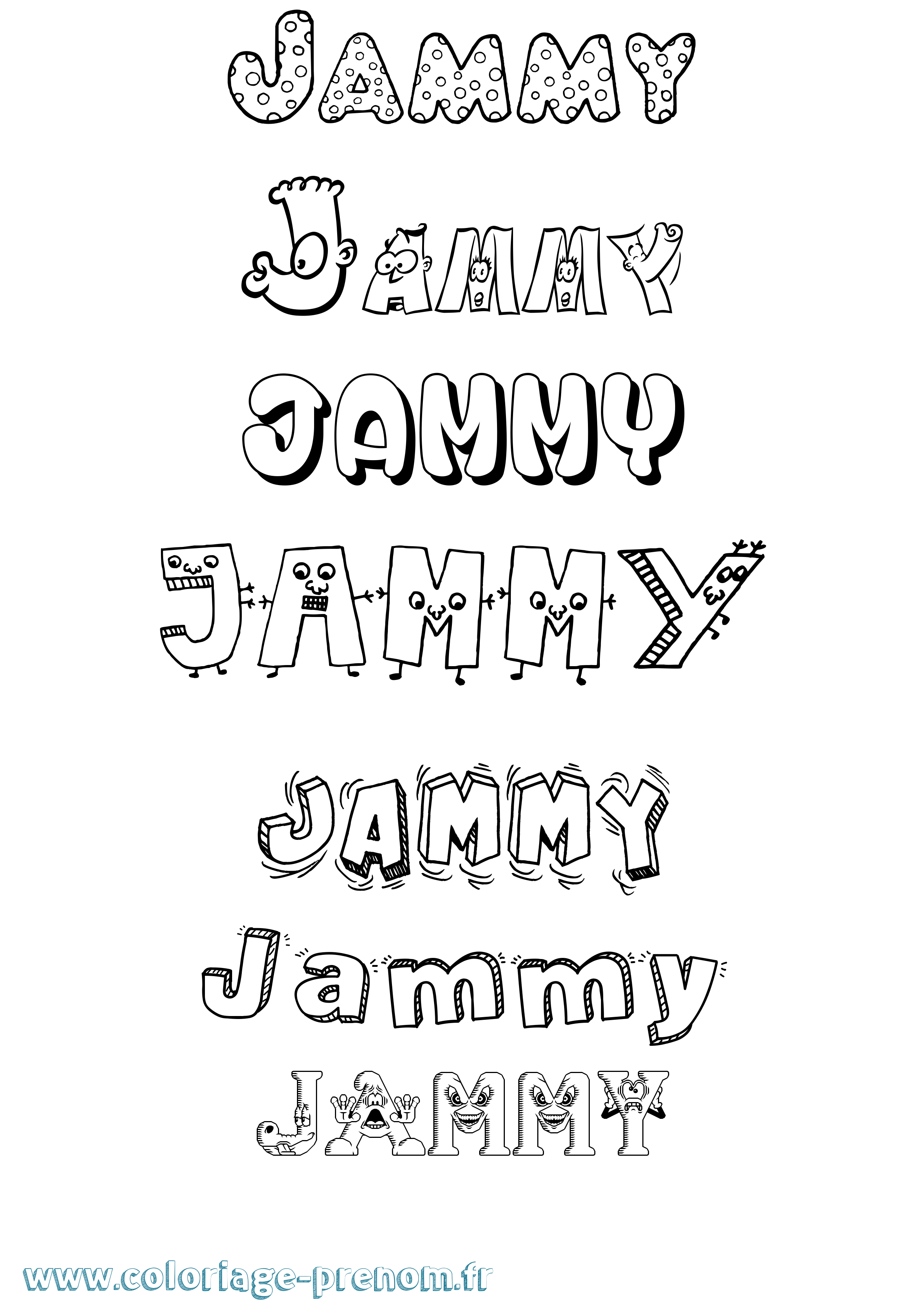 Coloriage prénom Jammy Fun