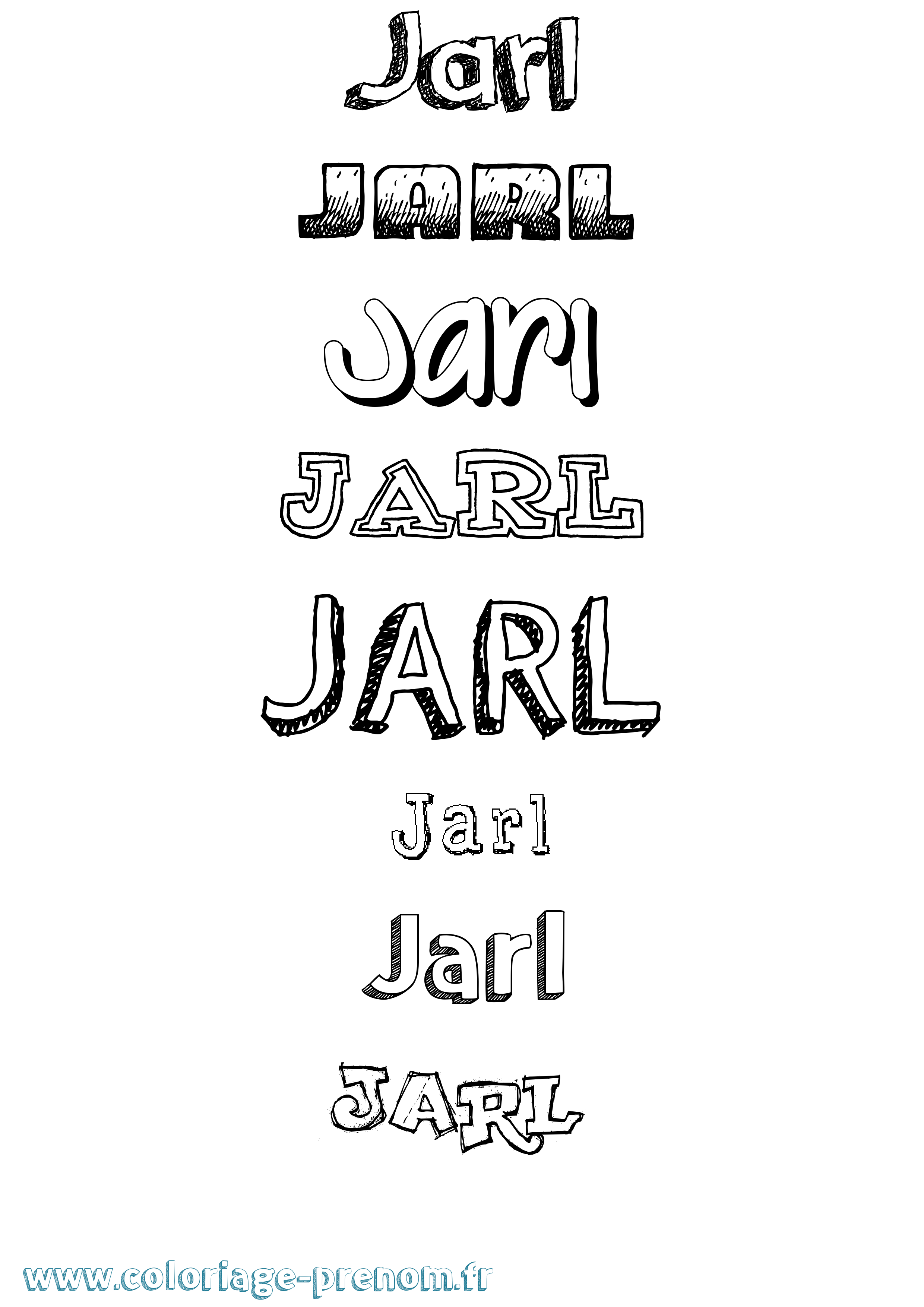 Coloriage Jarl Dessiné Coloriage prénom Jarl Dessiné