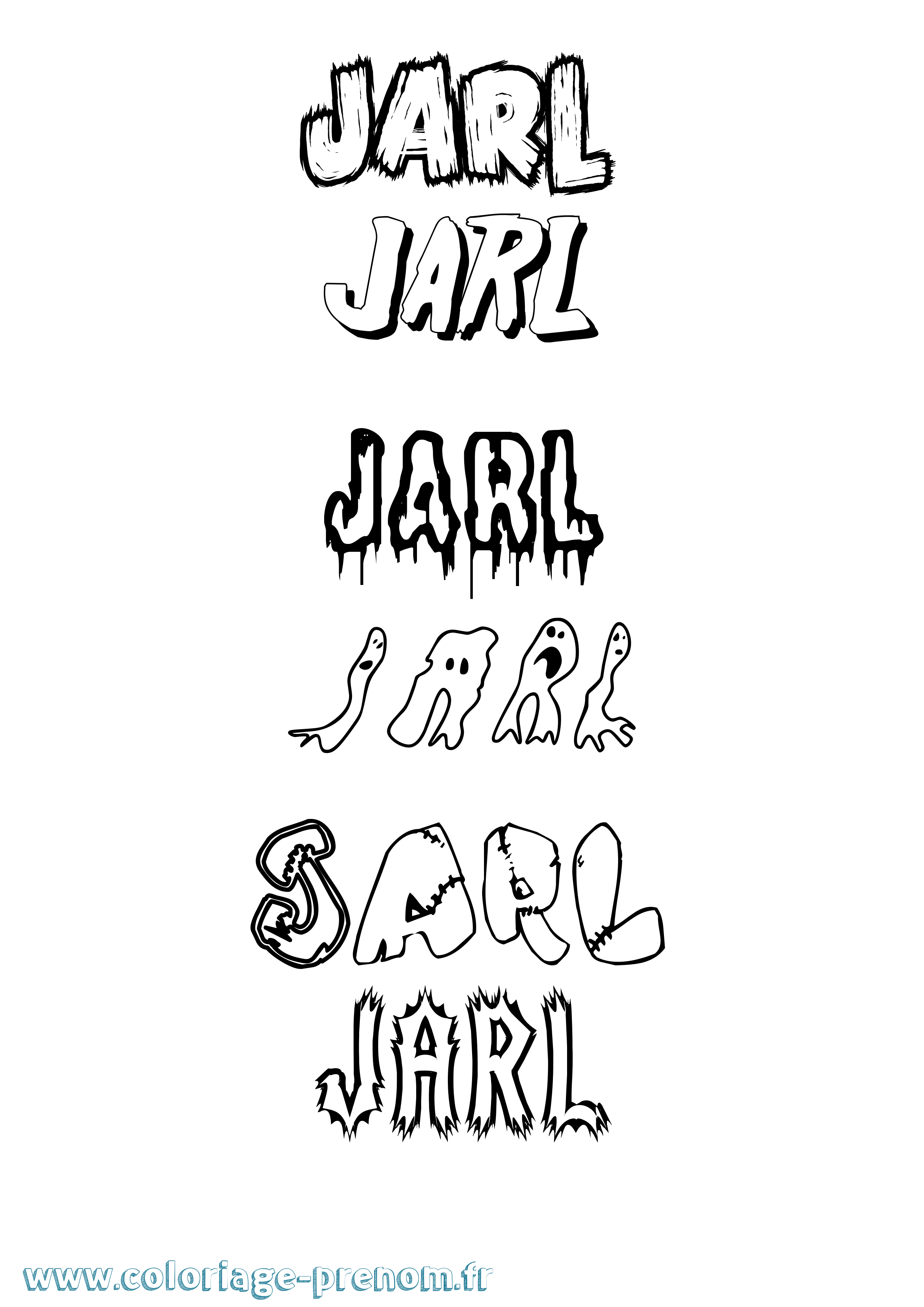 Coloriage Jarl Frisson Coloriage prénom Jarl Frisson