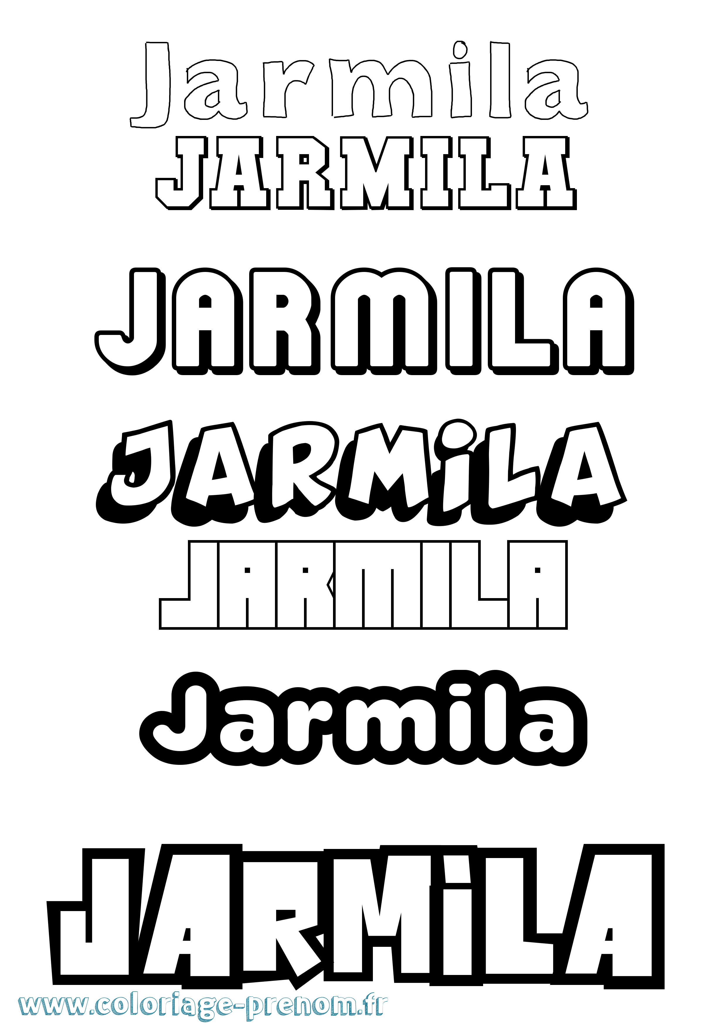 Coloriage prénom Jarmila Simple