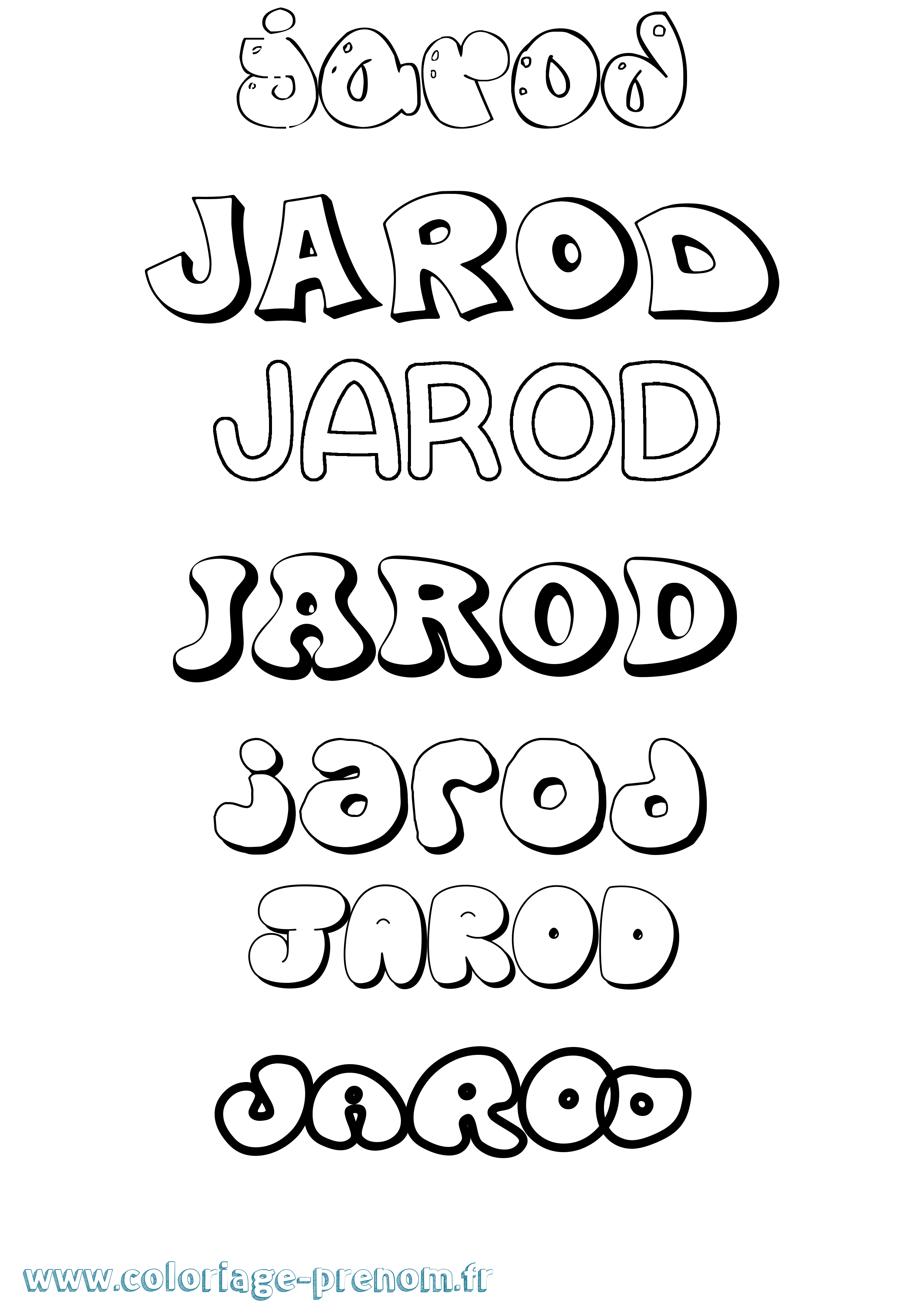 Coloriage Jarod Coloriage prénom Jarod