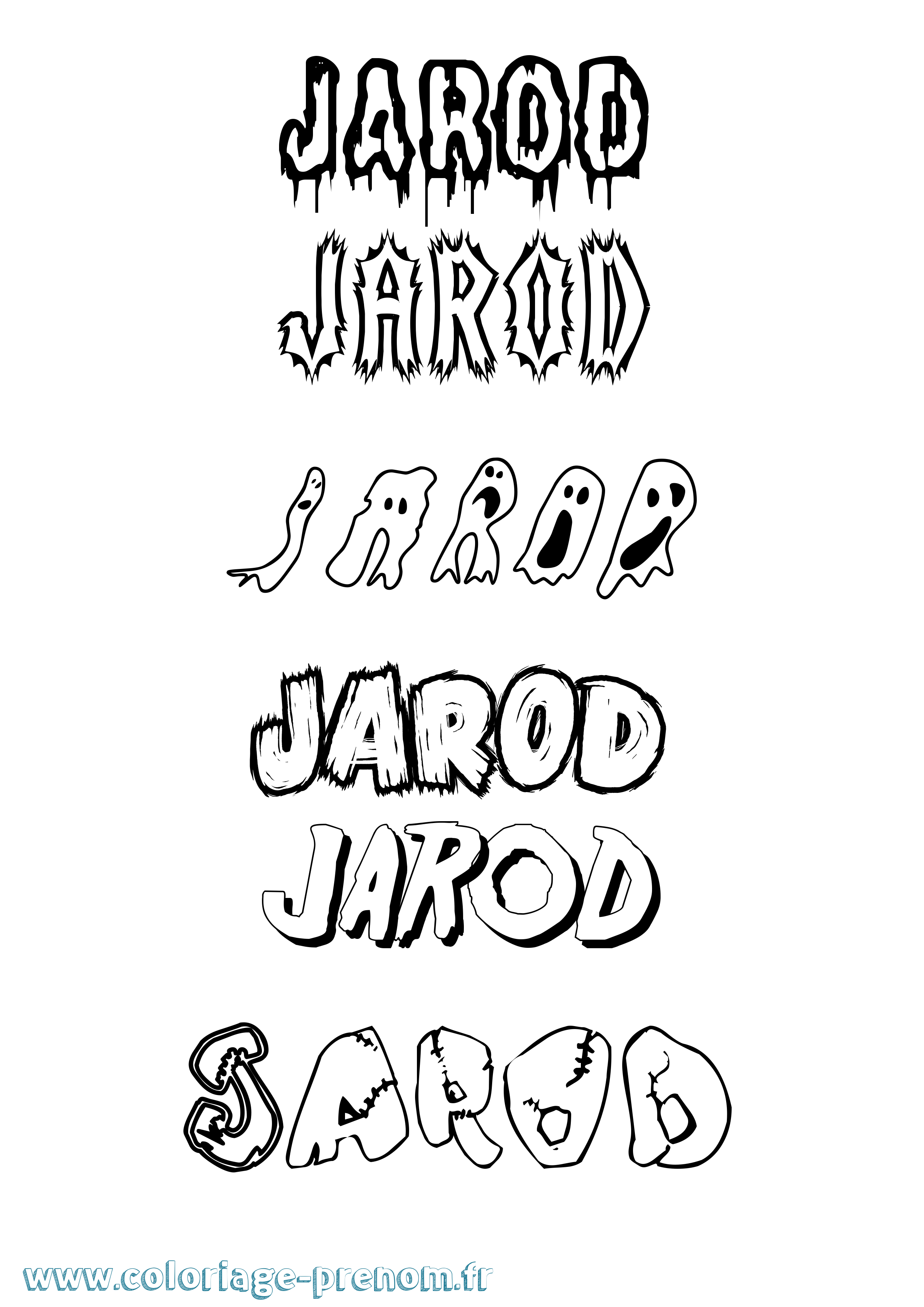 Coloriage Jarod Coloriage prénom Jarod