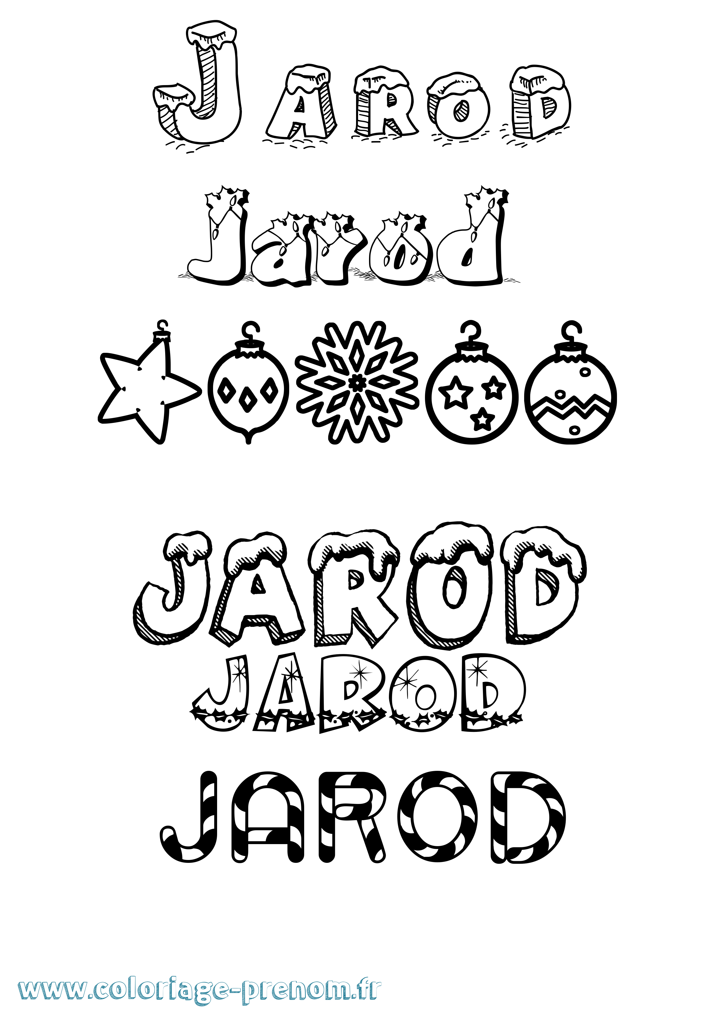 Coloriage Jarod Coloriage prénom Jarod