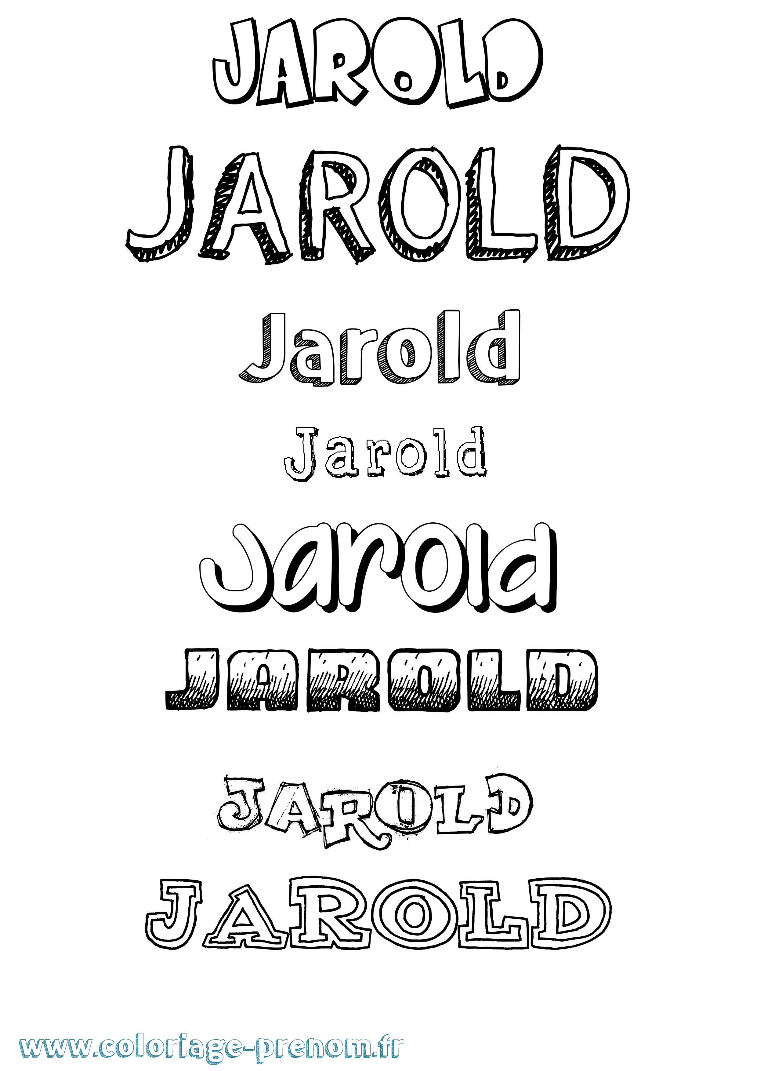 Coloriage Jarold Dessiné Coloriage prénom Jarold Dessiné