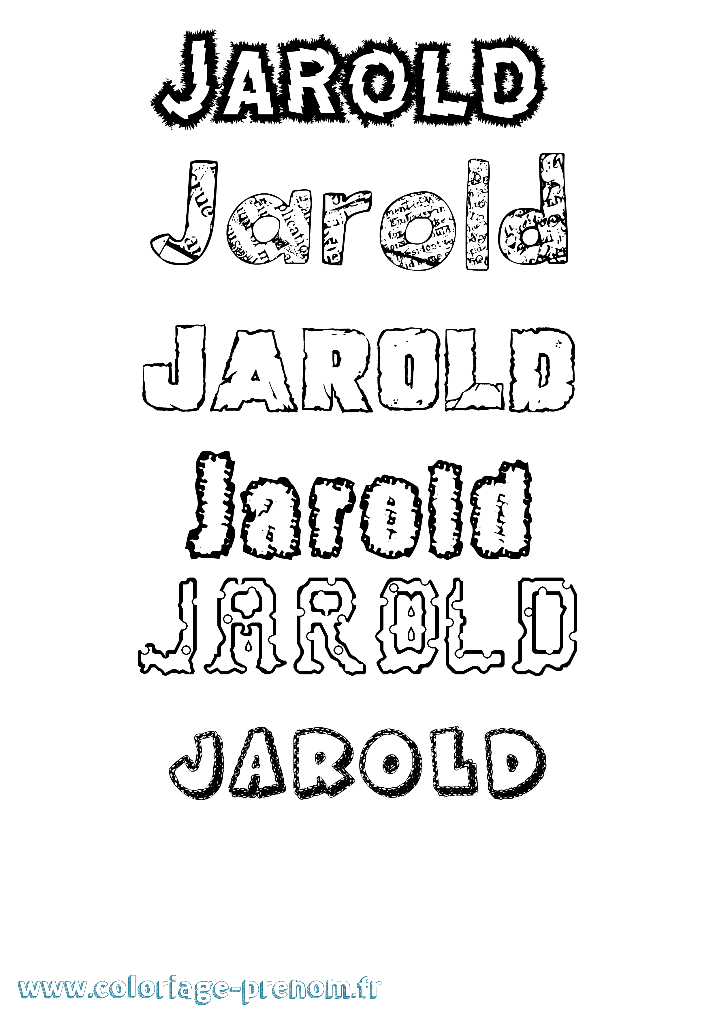 Coloriage Jarold Destructuré Coloriage prénom Jarold Destructuré