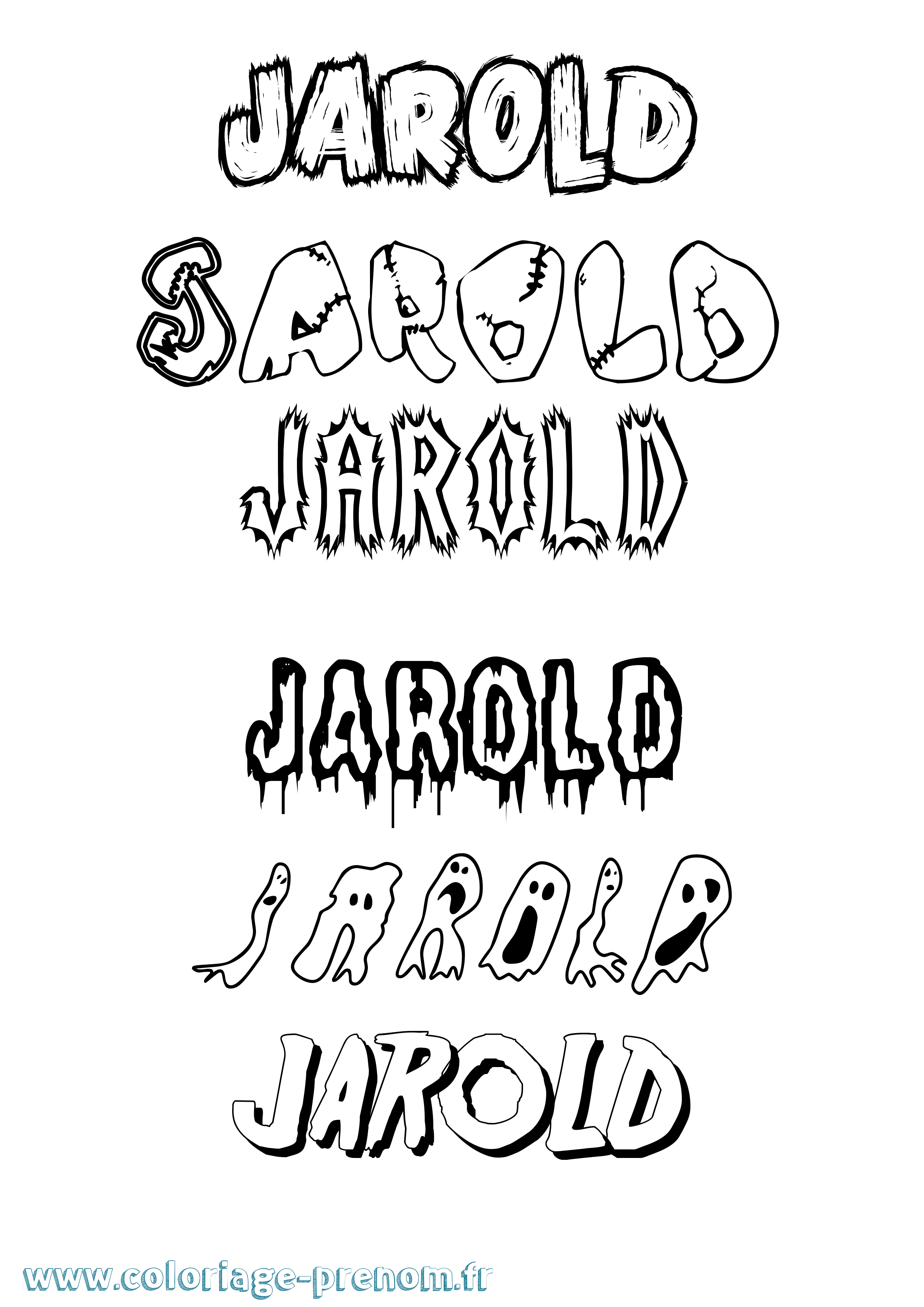Coloriage Jarold Frisson Coloriage prénom Jarold Frisson
