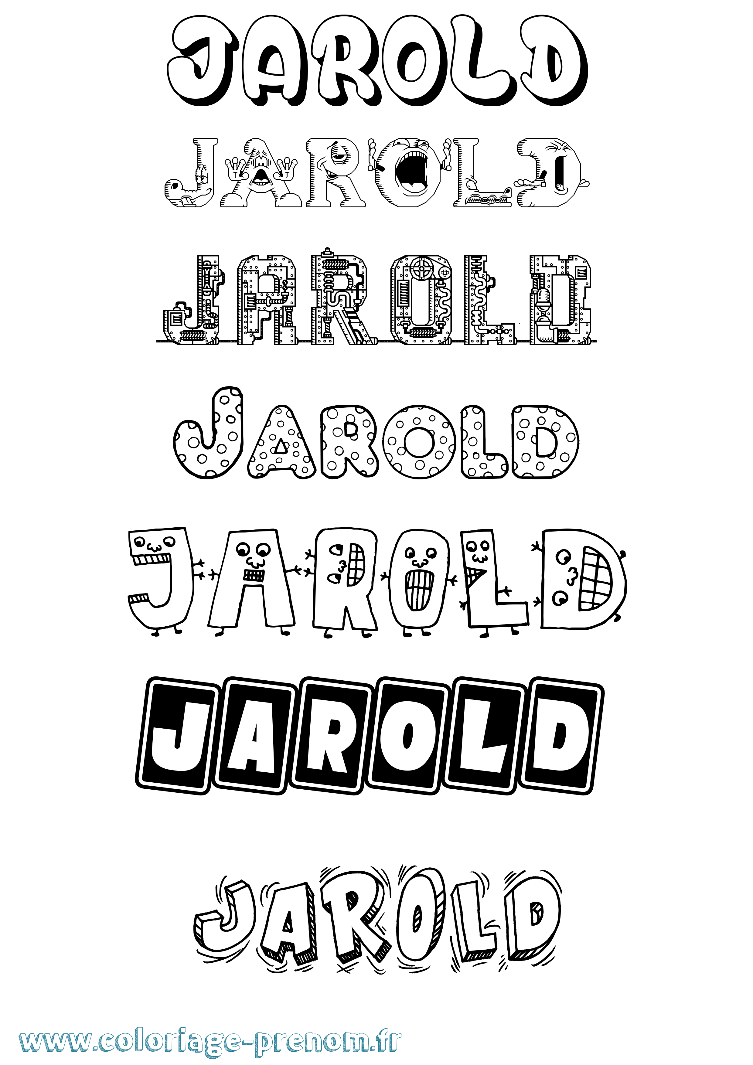 Coloriage Jarold Fun Coloriage prénom Jarold Fun