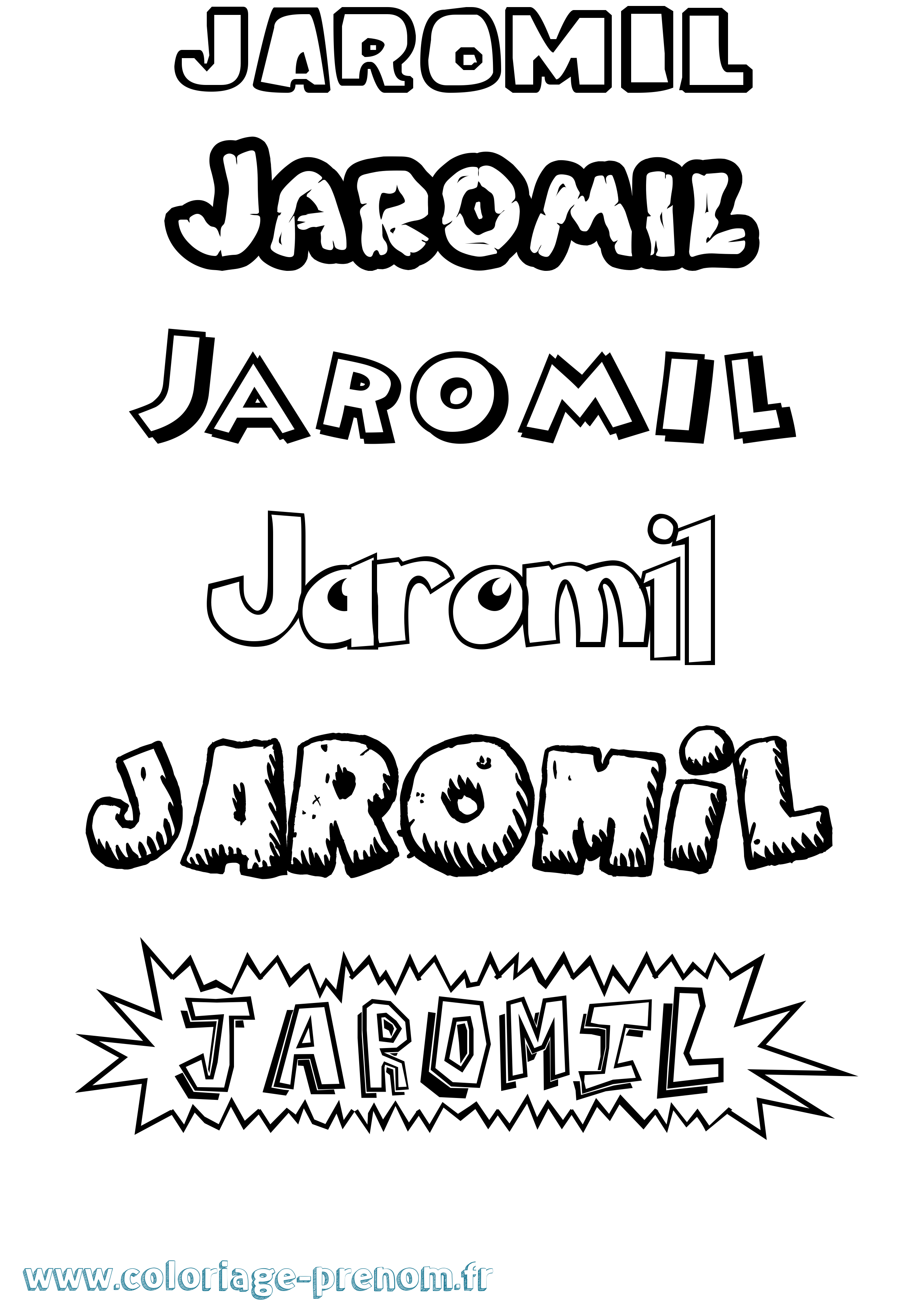 Coloriage Jaromil Dessin Animé Coloriage prénom Jaromil Dessin Animé
