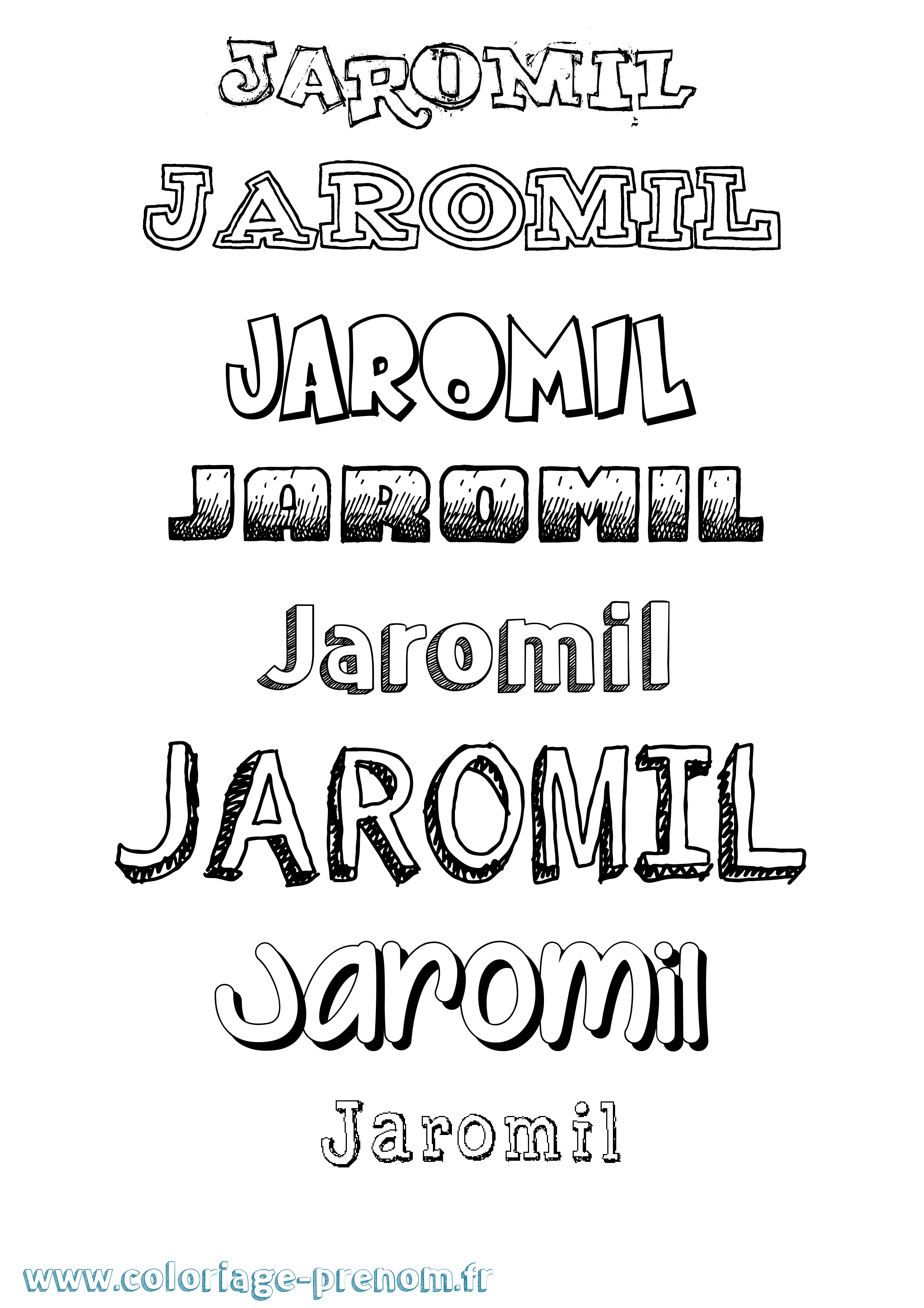 Coloriage Jaromil Dessiné Coloriage prénom Jaromil Dessiné
