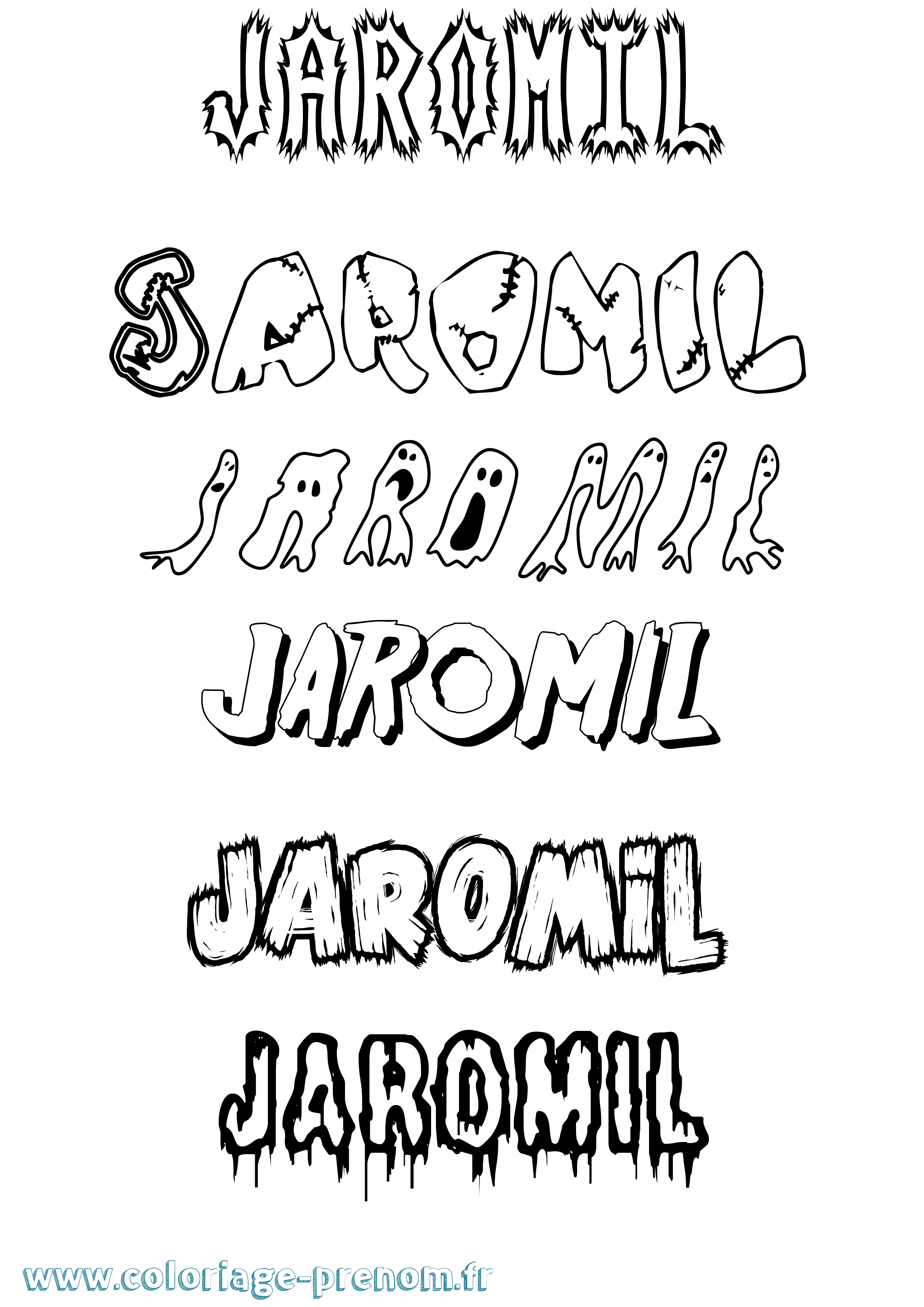 Coloriage Jaromil Frisson Coloriage prénom Jaromil Frisson