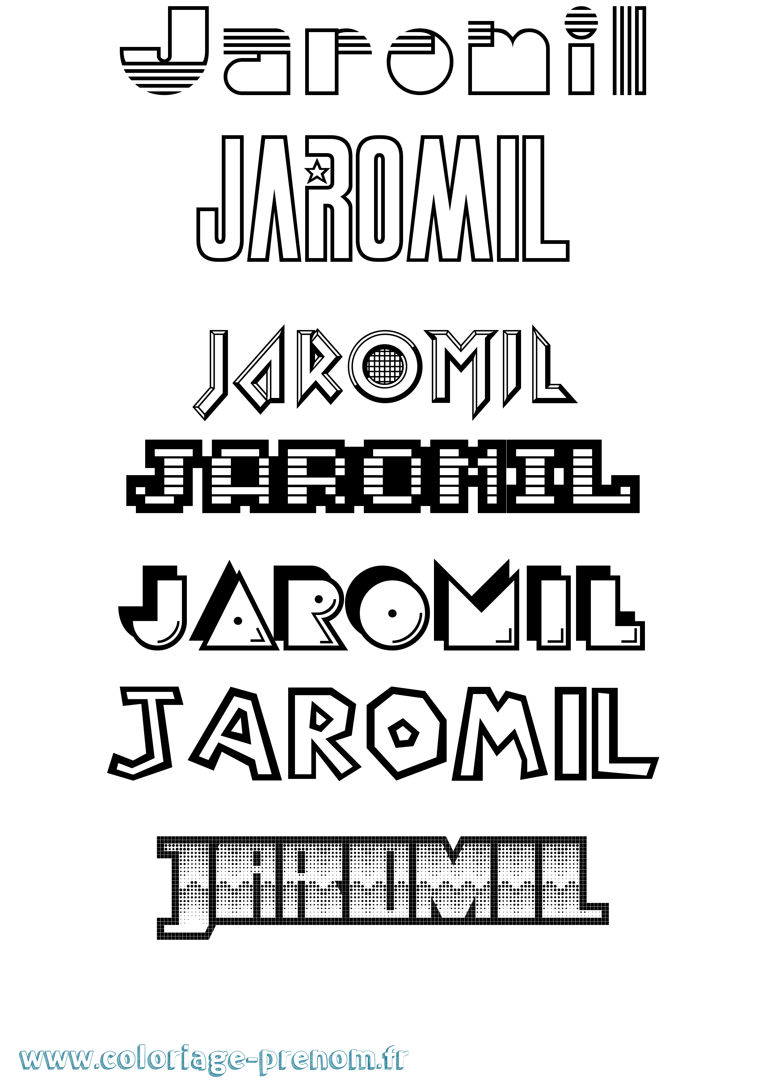 Coloriage Jaromil Jeux Vidéos Coloriage prénom Jaromil Jeux Vidéos
