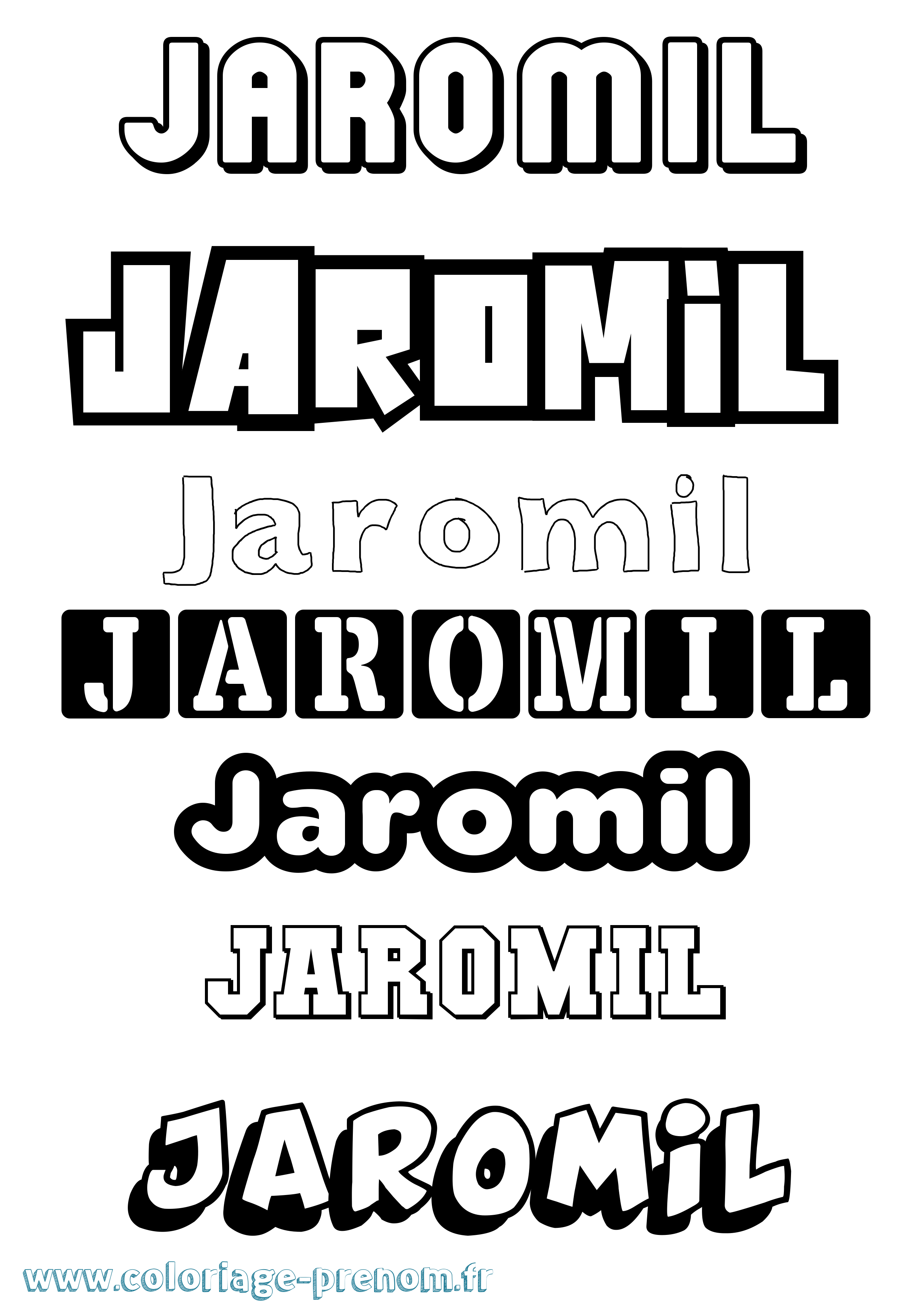 Coloriage Jaromil Simple Coloriage prénom Jaromil Simple
