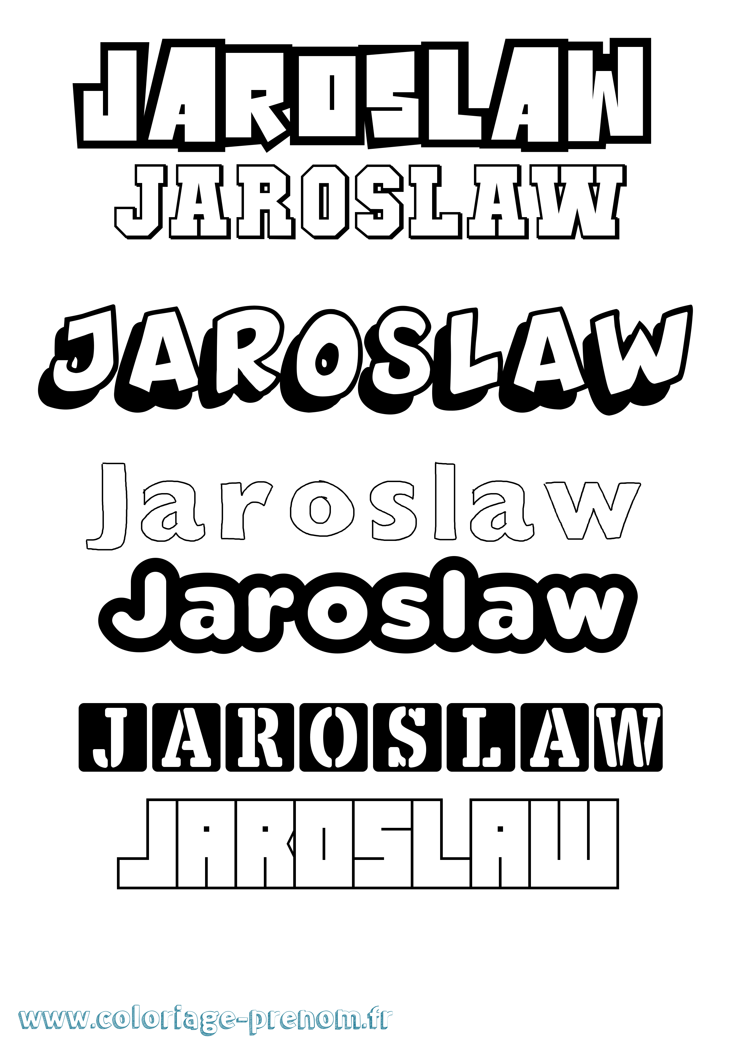 Coloriage Jaroslaw Simple Coloriage prénom Jaroslaw Simple