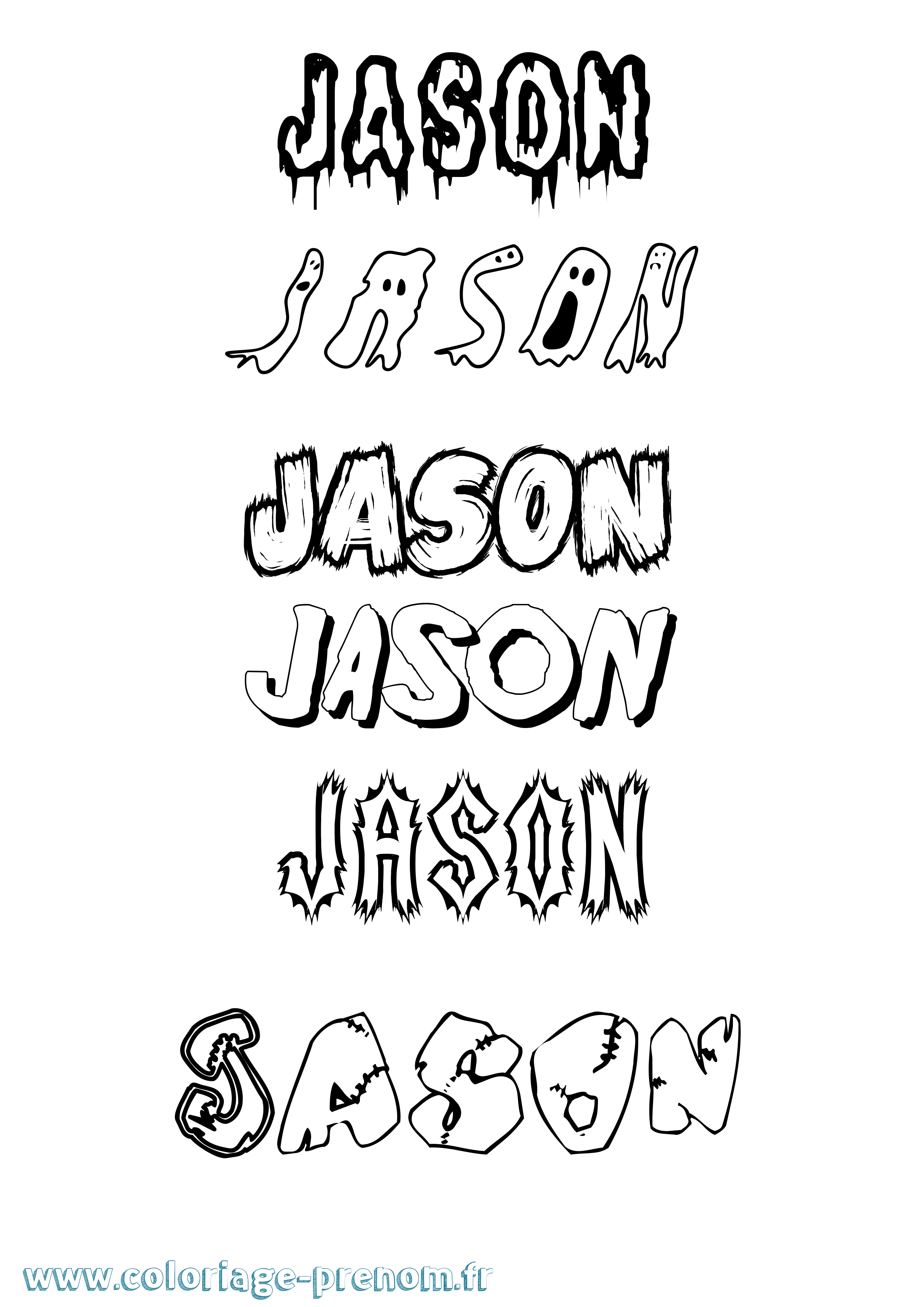 Coloriage prénom Jason Frisson
