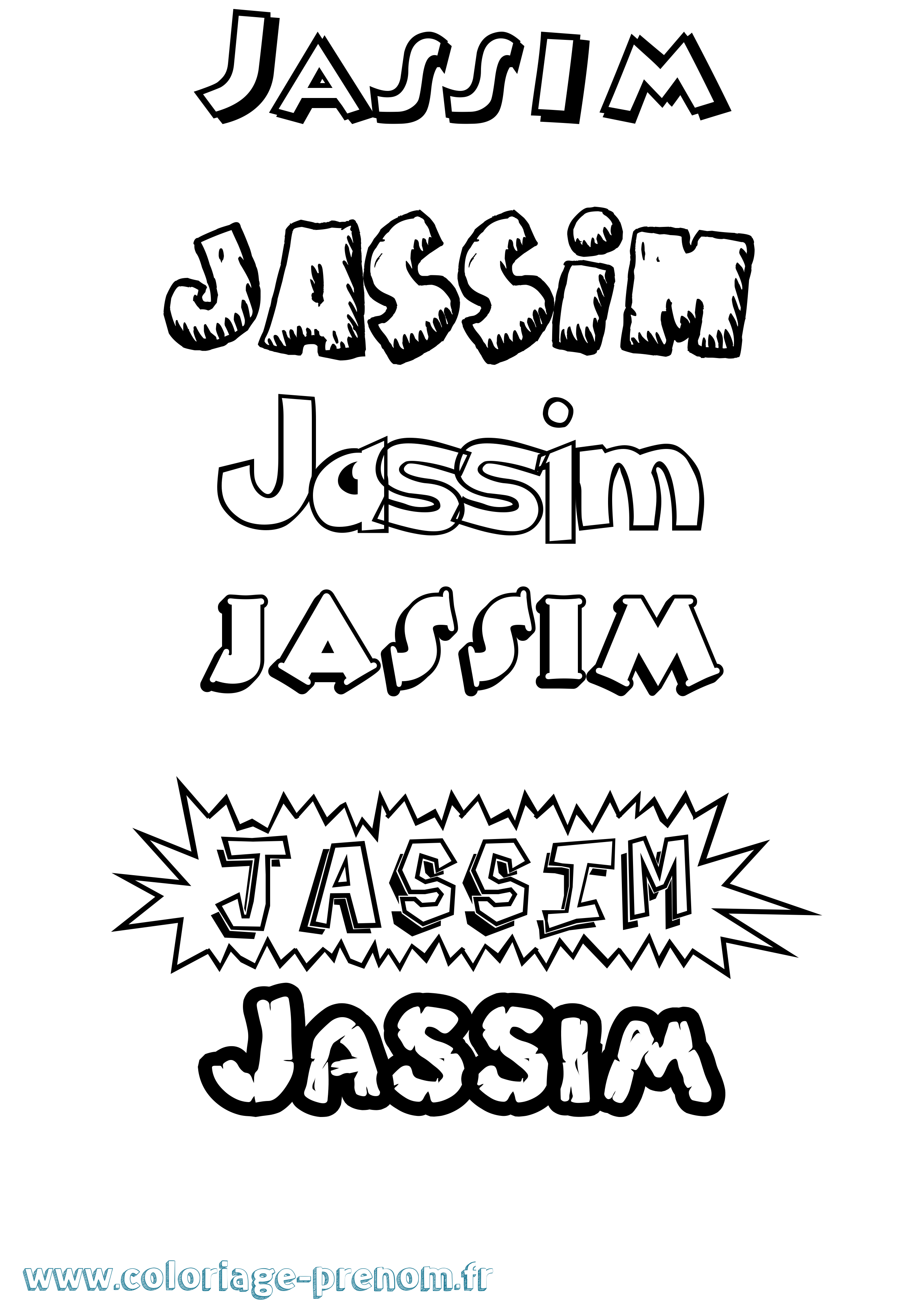 Coloriage Jassim Coloriage prénom Jassim