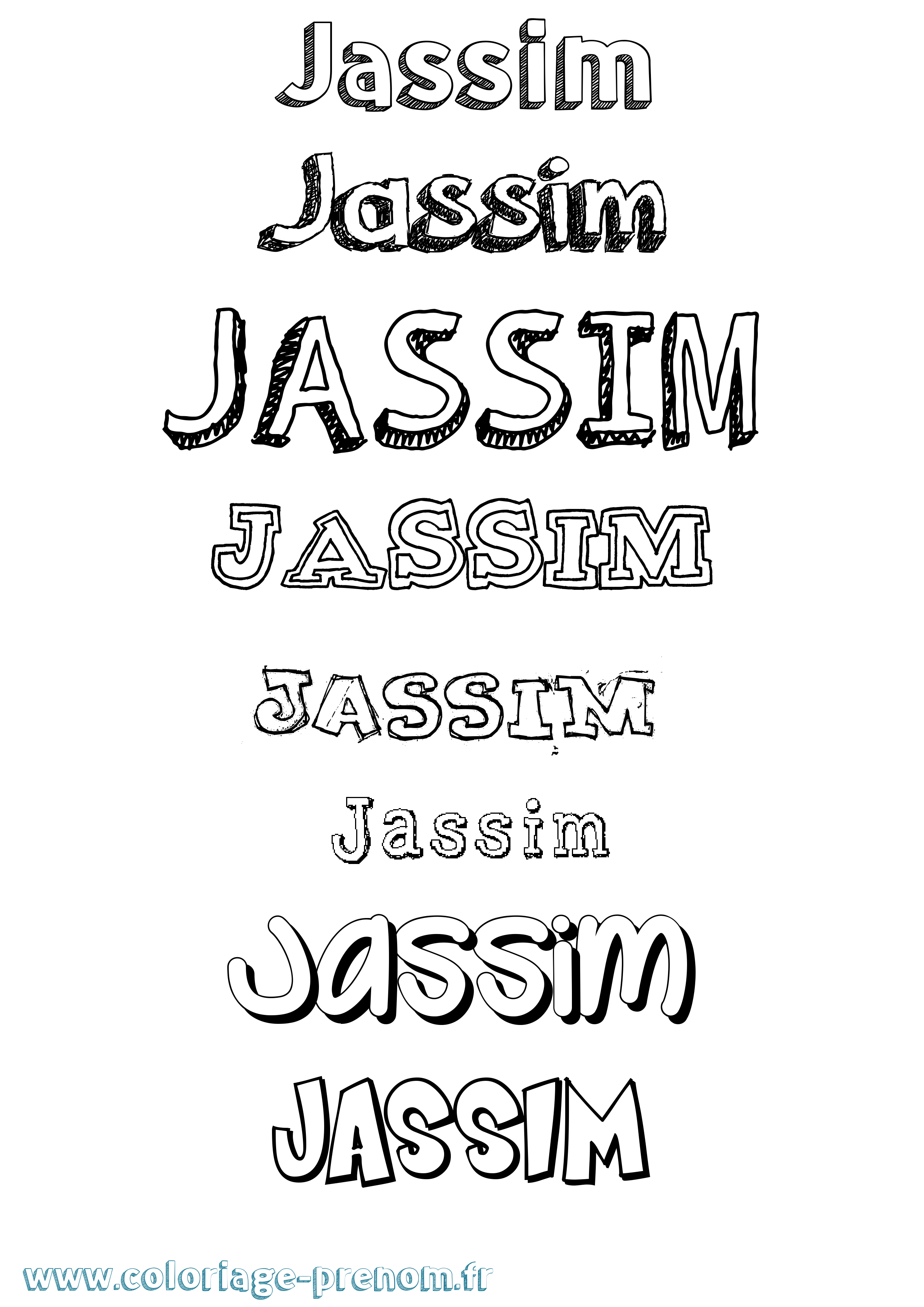 Coloriage Jassim Coloriage prénom Jassim