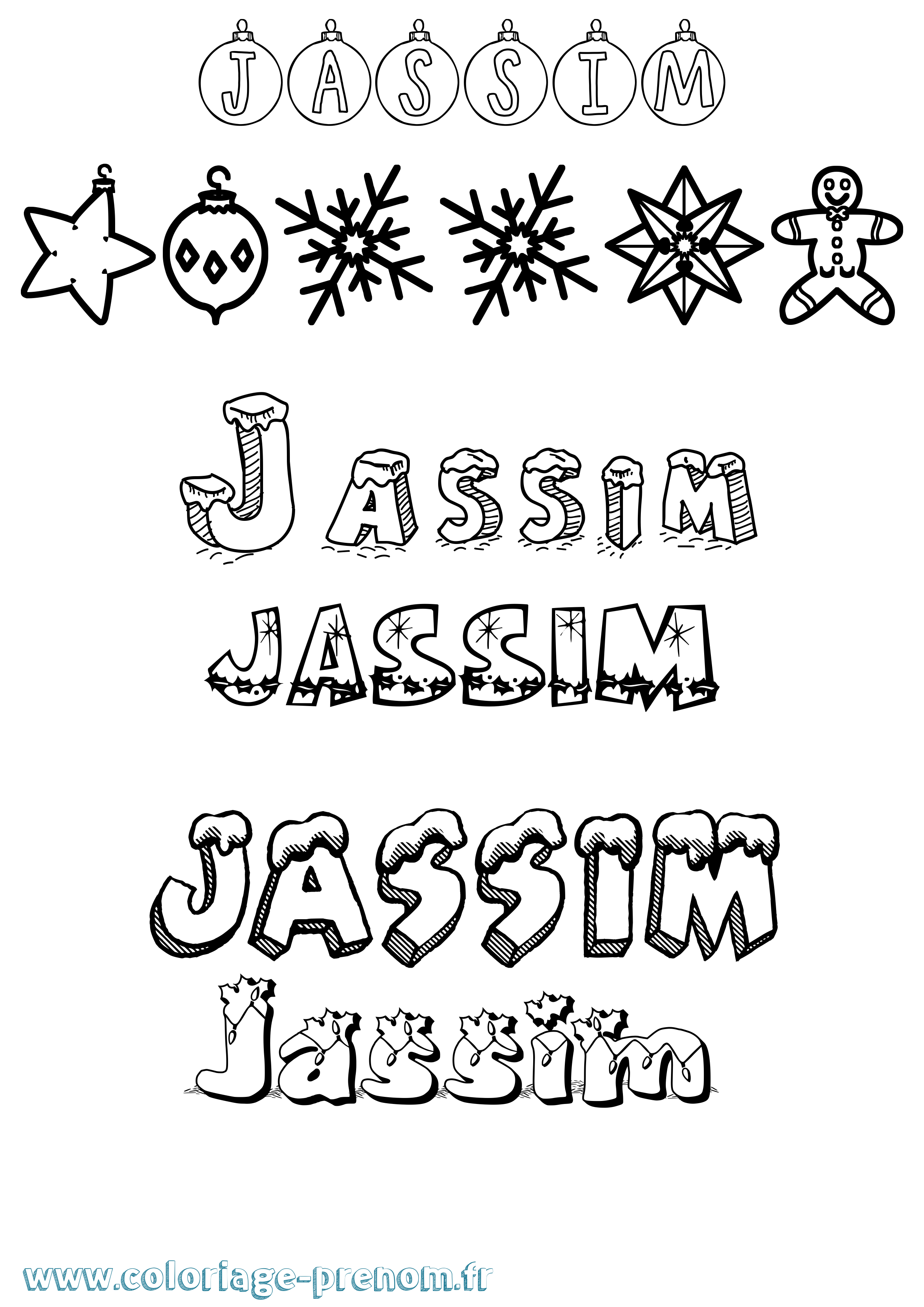 Coloriage Jassim Coloriage prénom Jassim