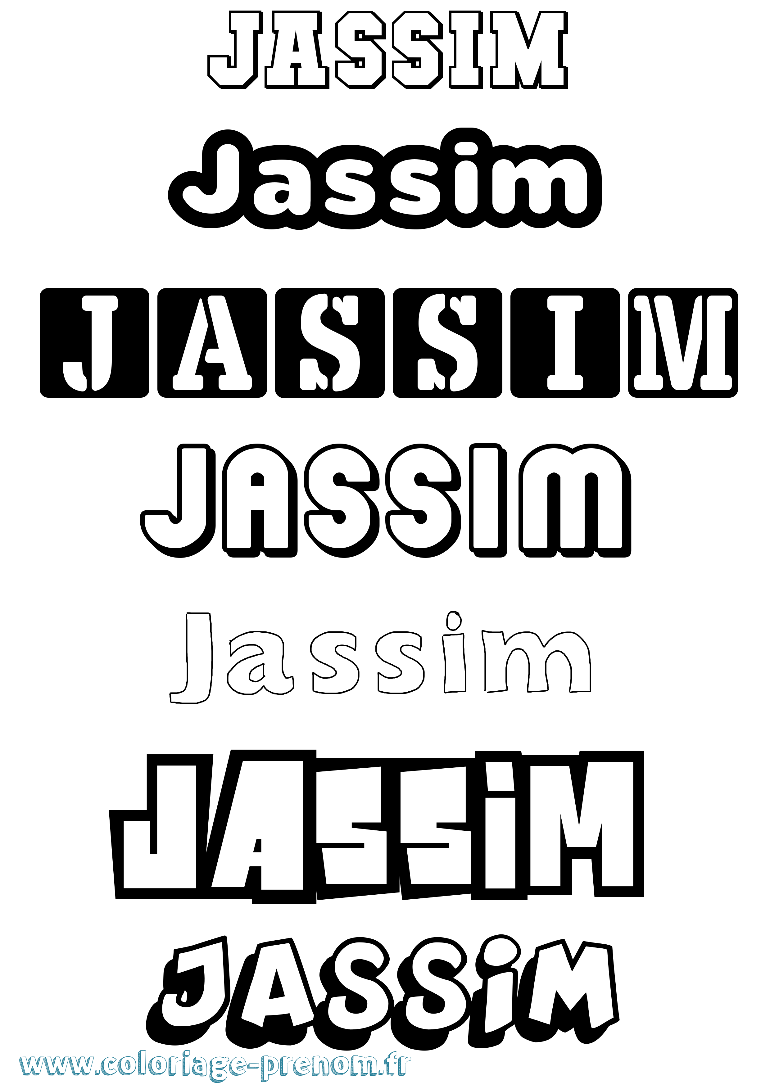 Coloriage Jassim Coloriage prénom Jassim