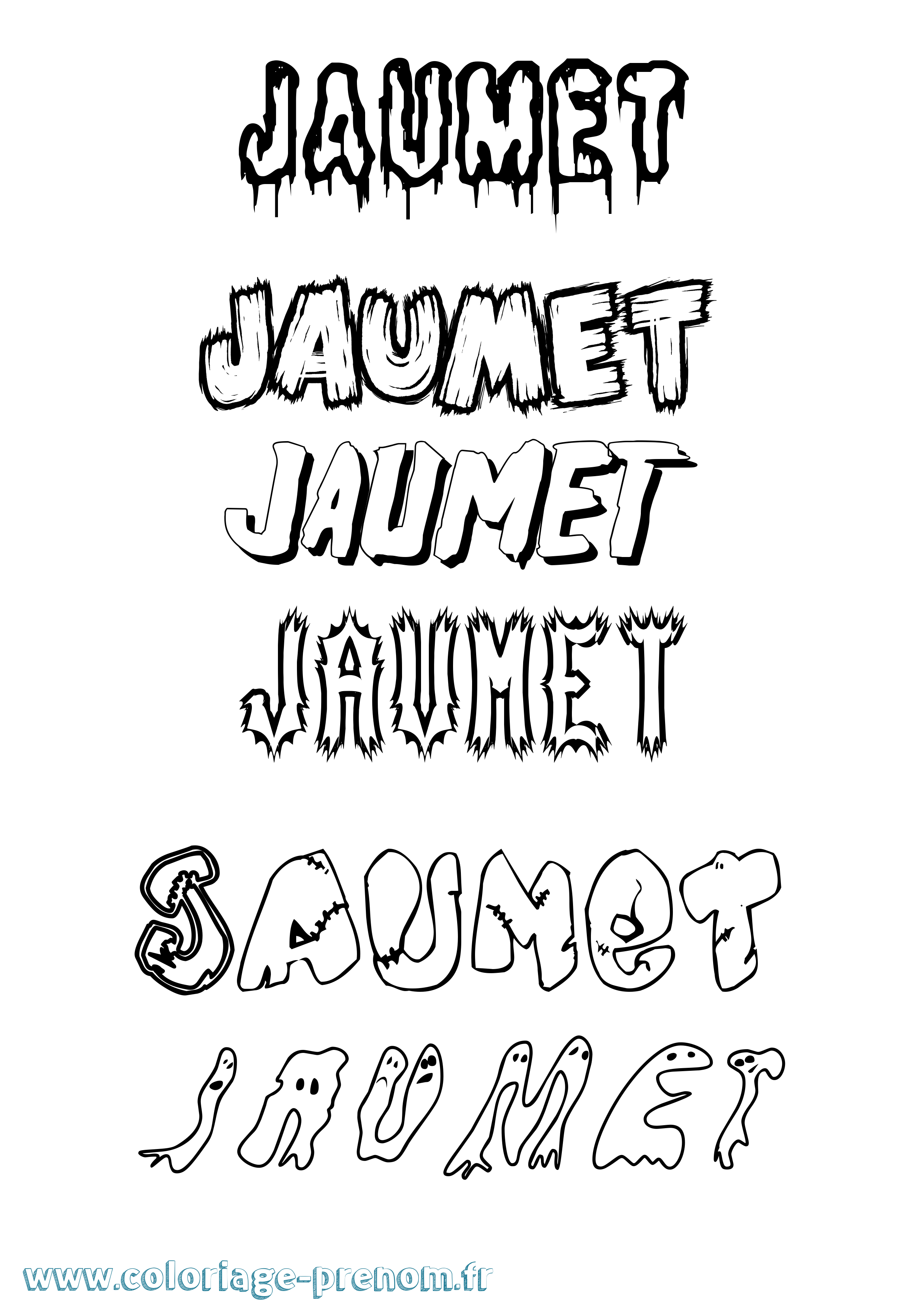 Coloriage Jaumet Frisson Coloriage prénom Jaumet Frisson