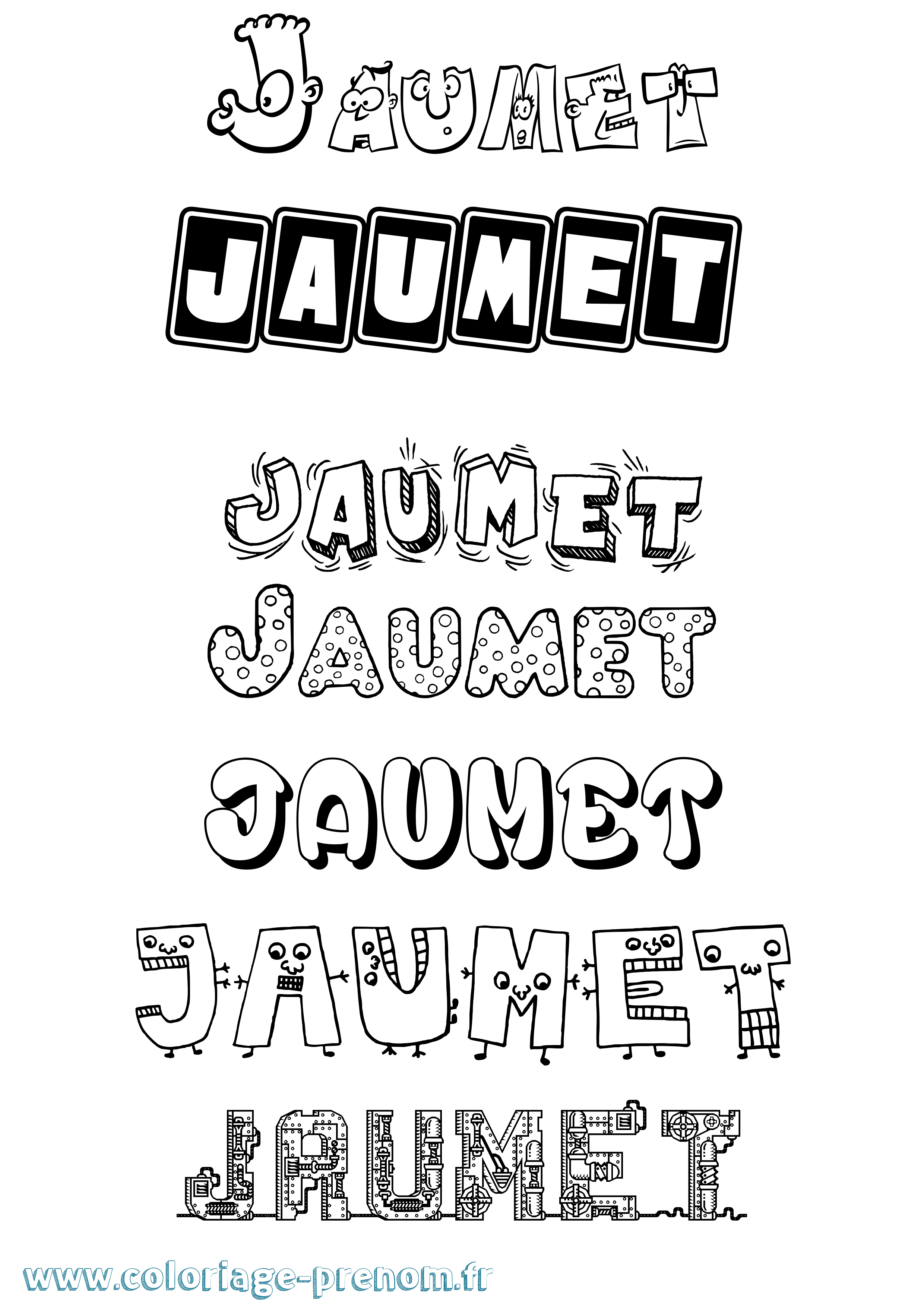 Coloriage Jaumet Fun Coloriage prénom Jaumet Fun