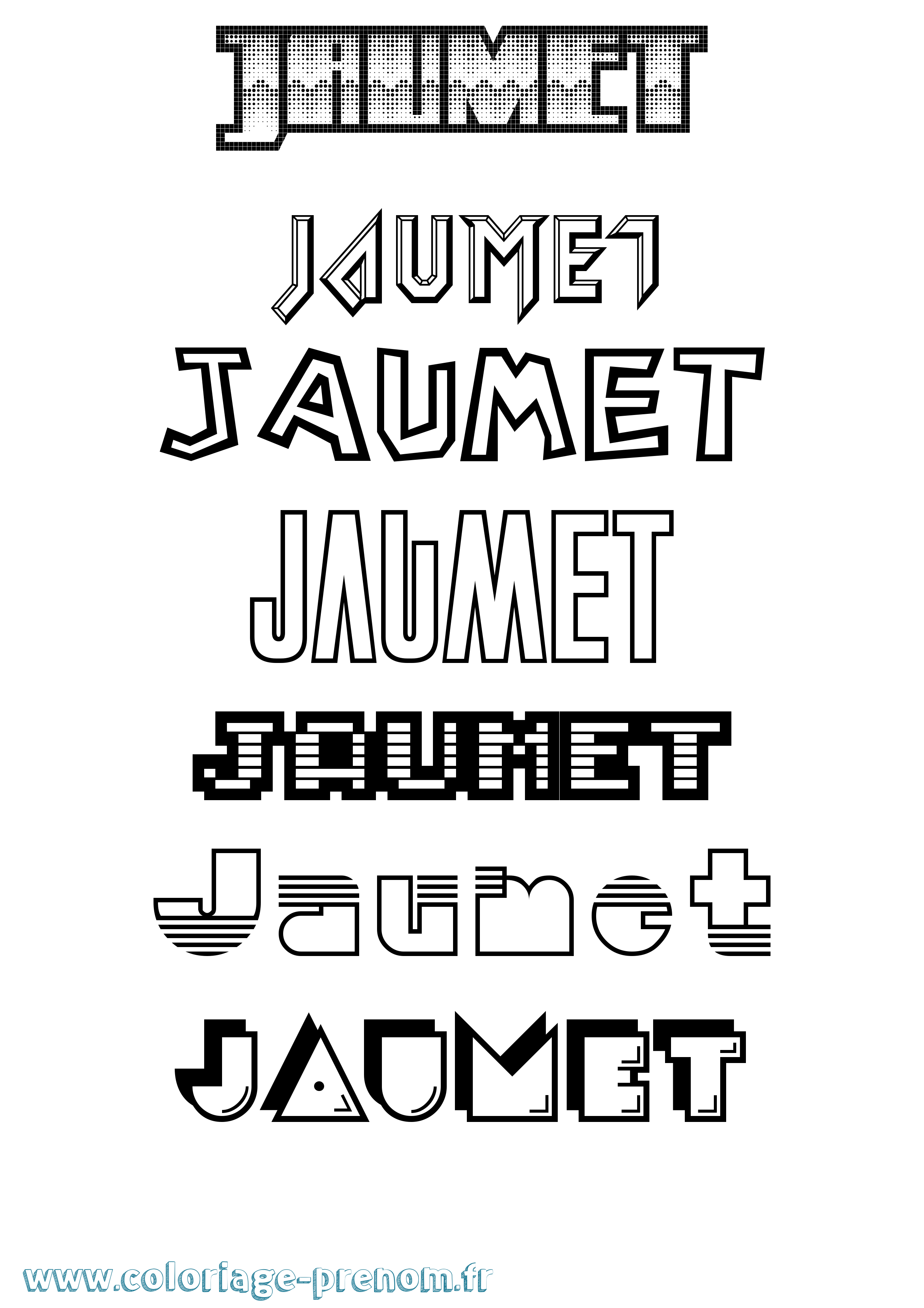 Coloriage Jaumet Jeux Vidéos Coloriage prénom Jaumet Jeux Vidéos