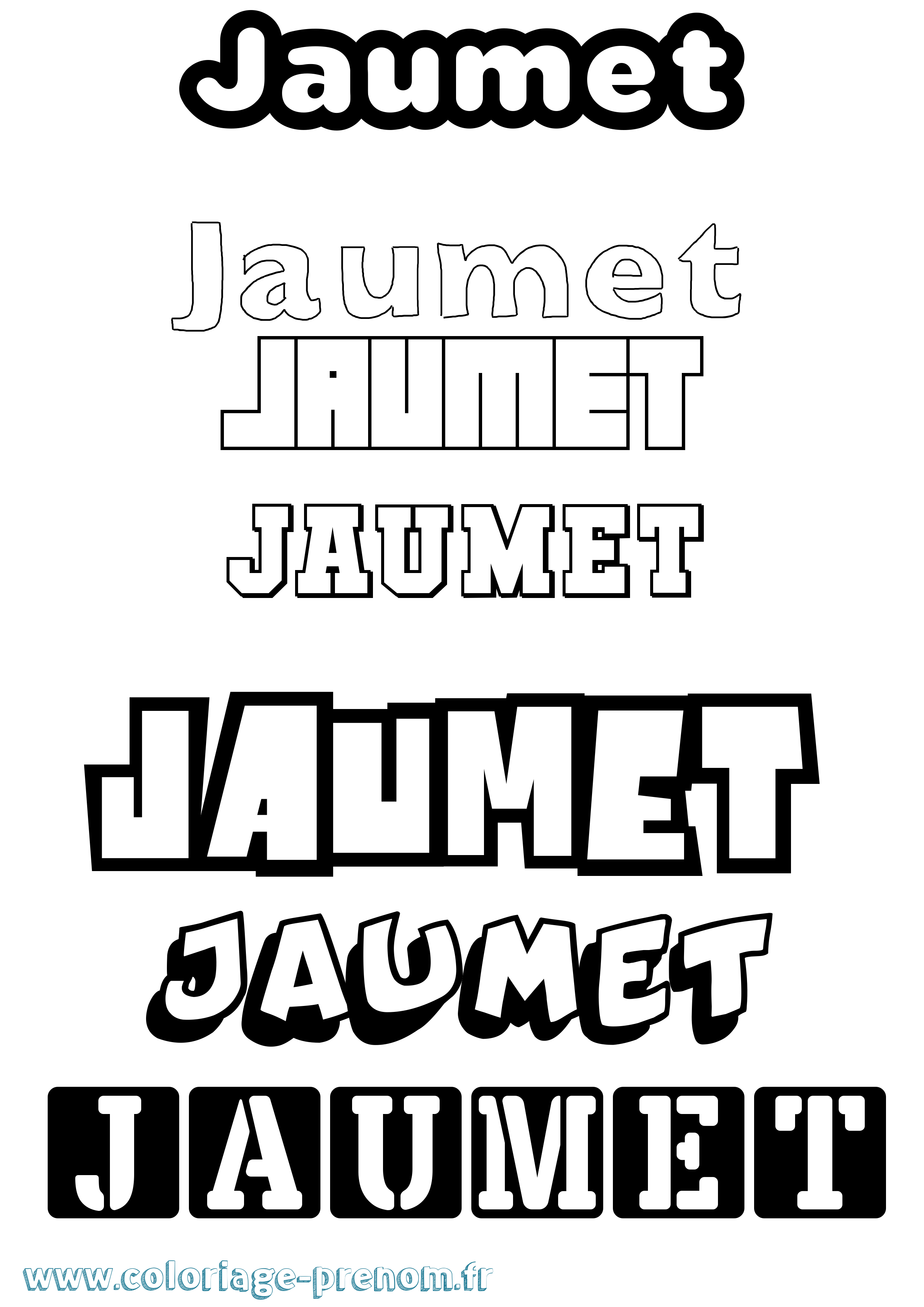 Coloriage Jaumet Simple Coloriage prénom Jaumet Simple