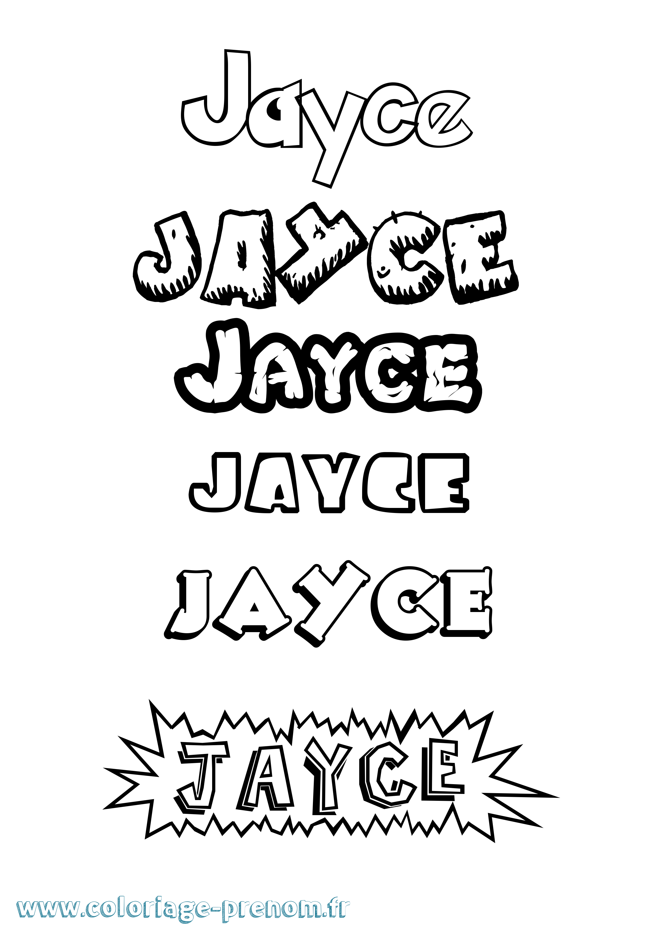 Coloriage prénom Jayce Dessin Animé