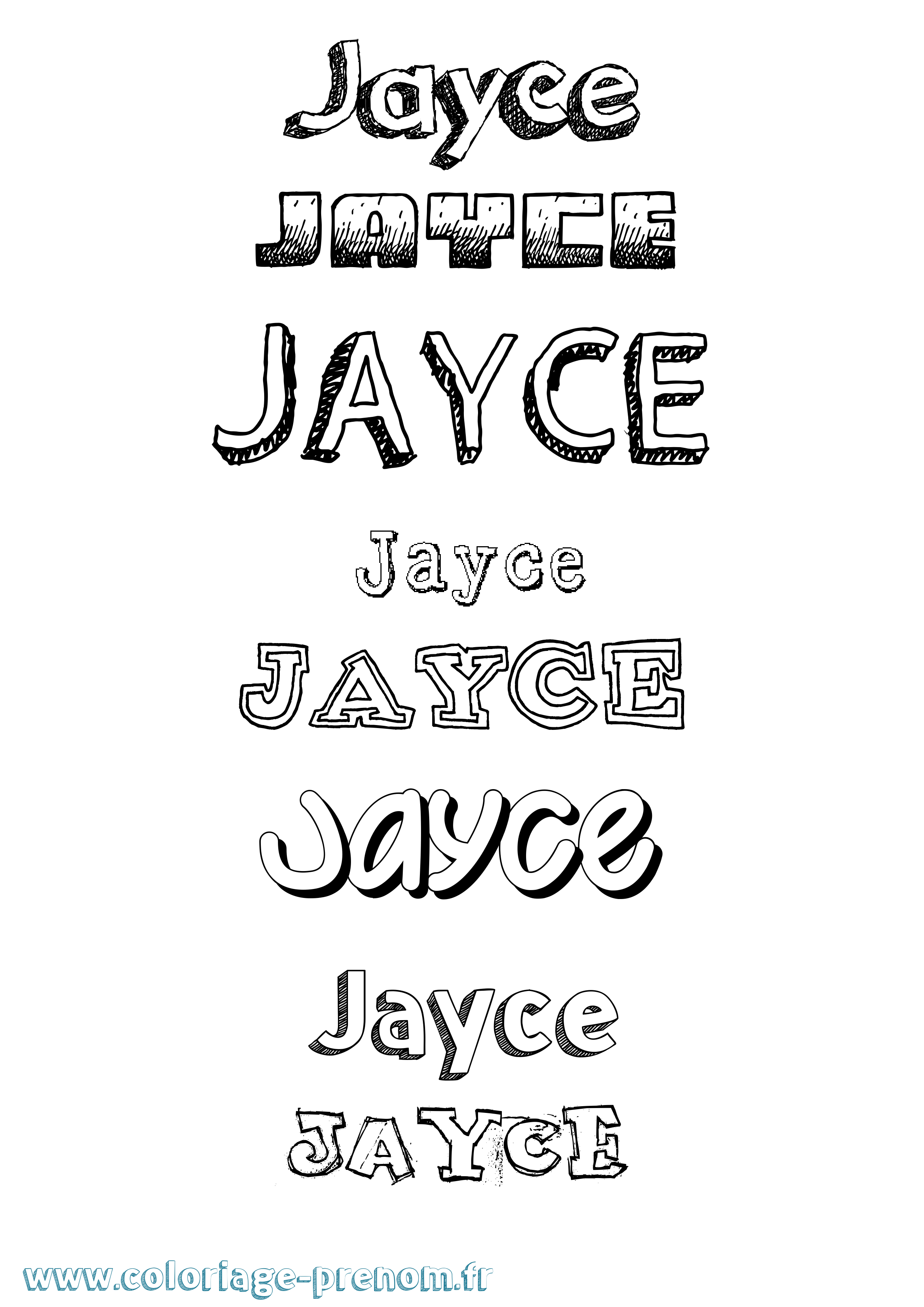 Coloriage prénom Jayce Dessiné