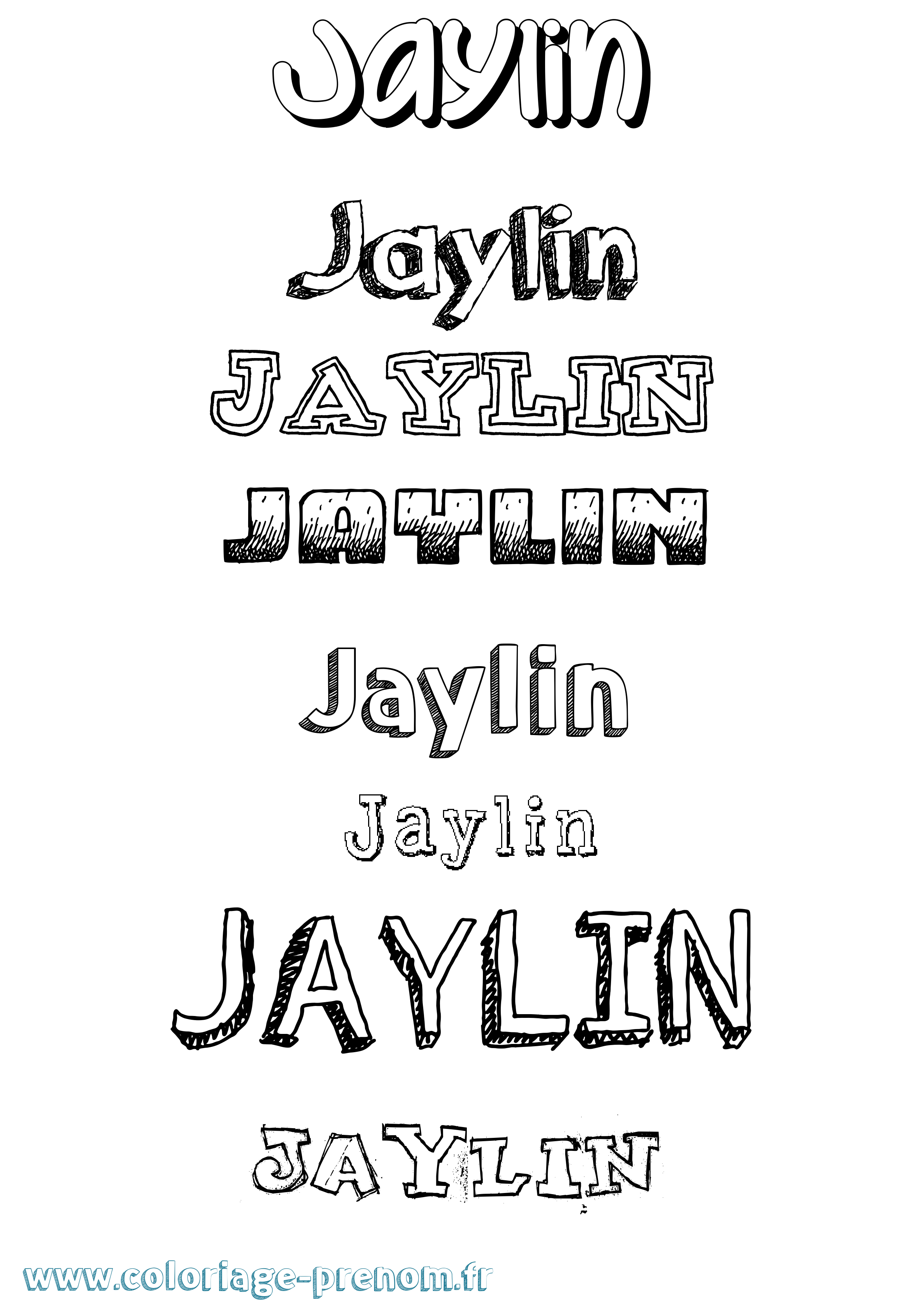 Coloriage prénom Jaylin Dessiné
