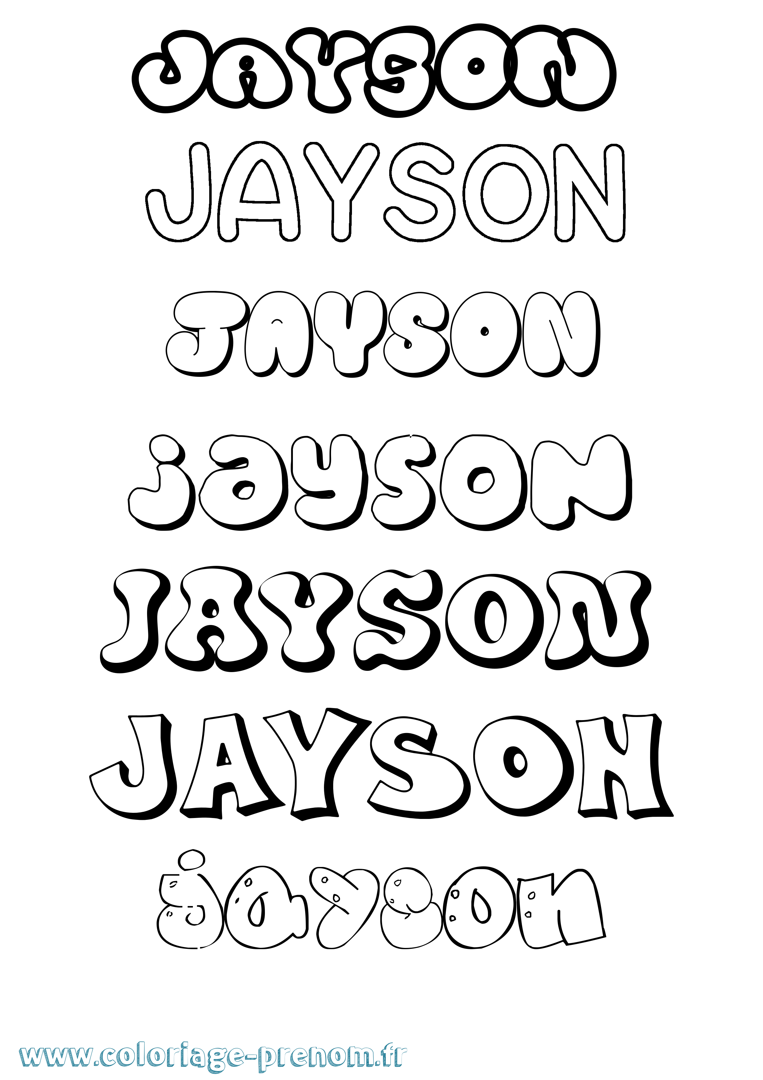 Coloriage Jayson Coloriage prénom Jayson