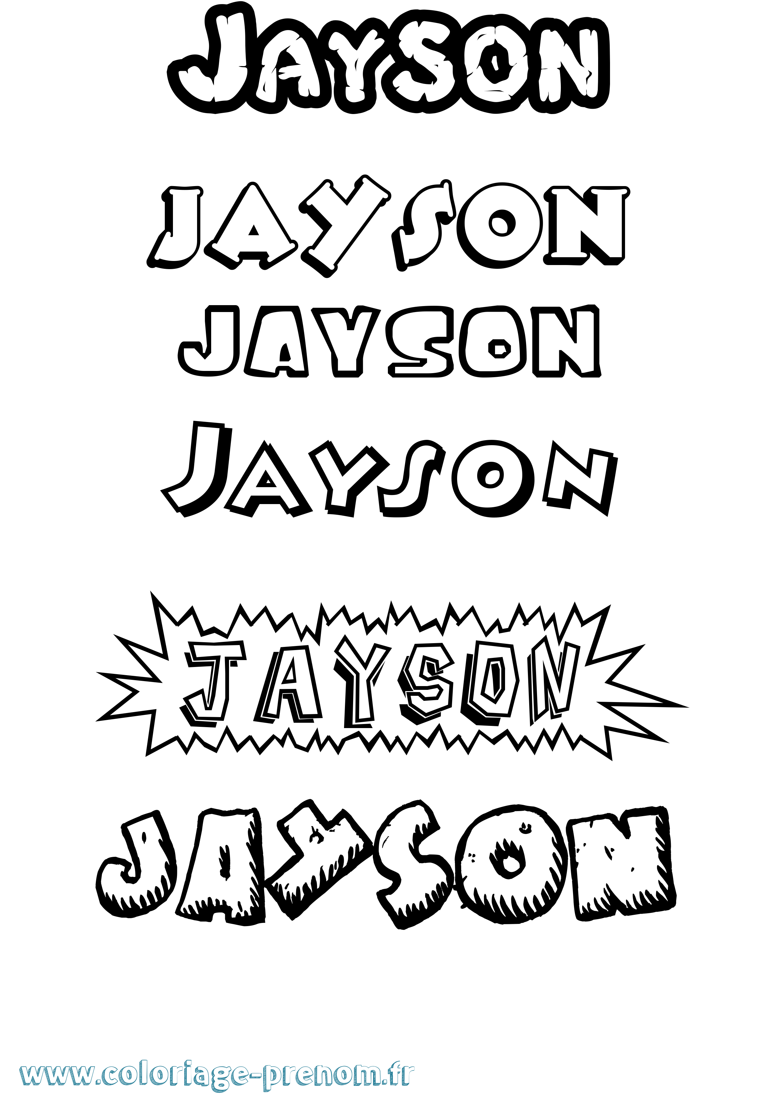 Coloriage Jayson Coloriage prénom Jayson