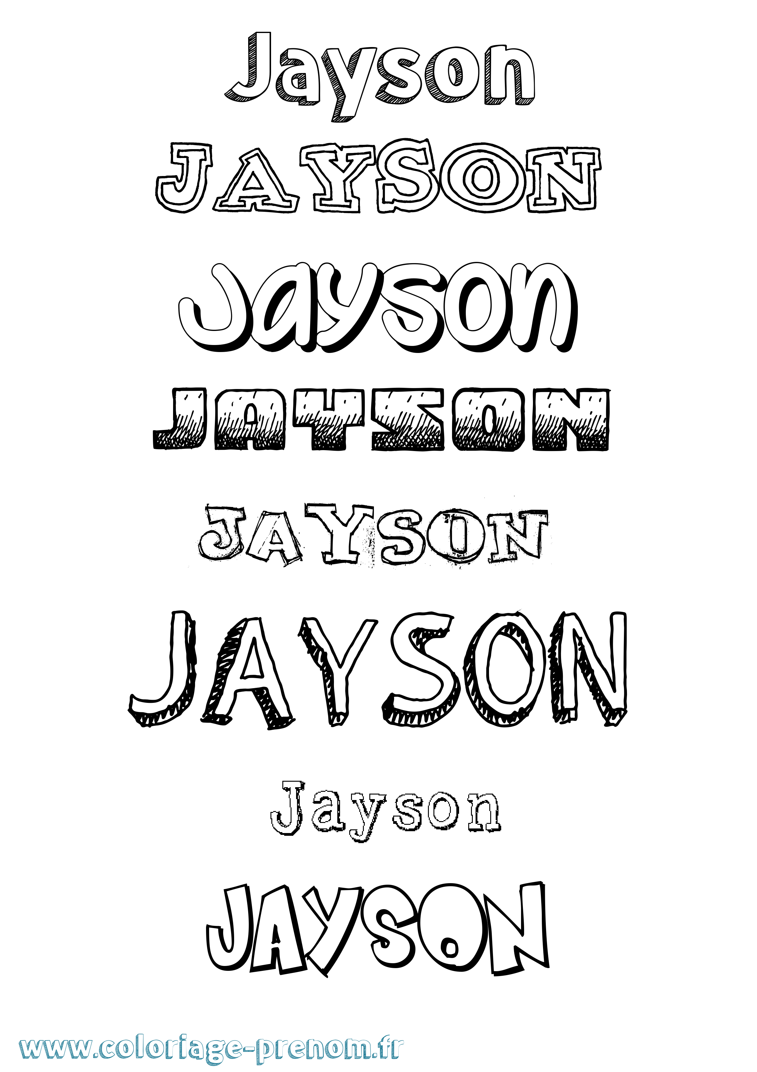 Coloriage Jayson Coloriage prénom Jayson