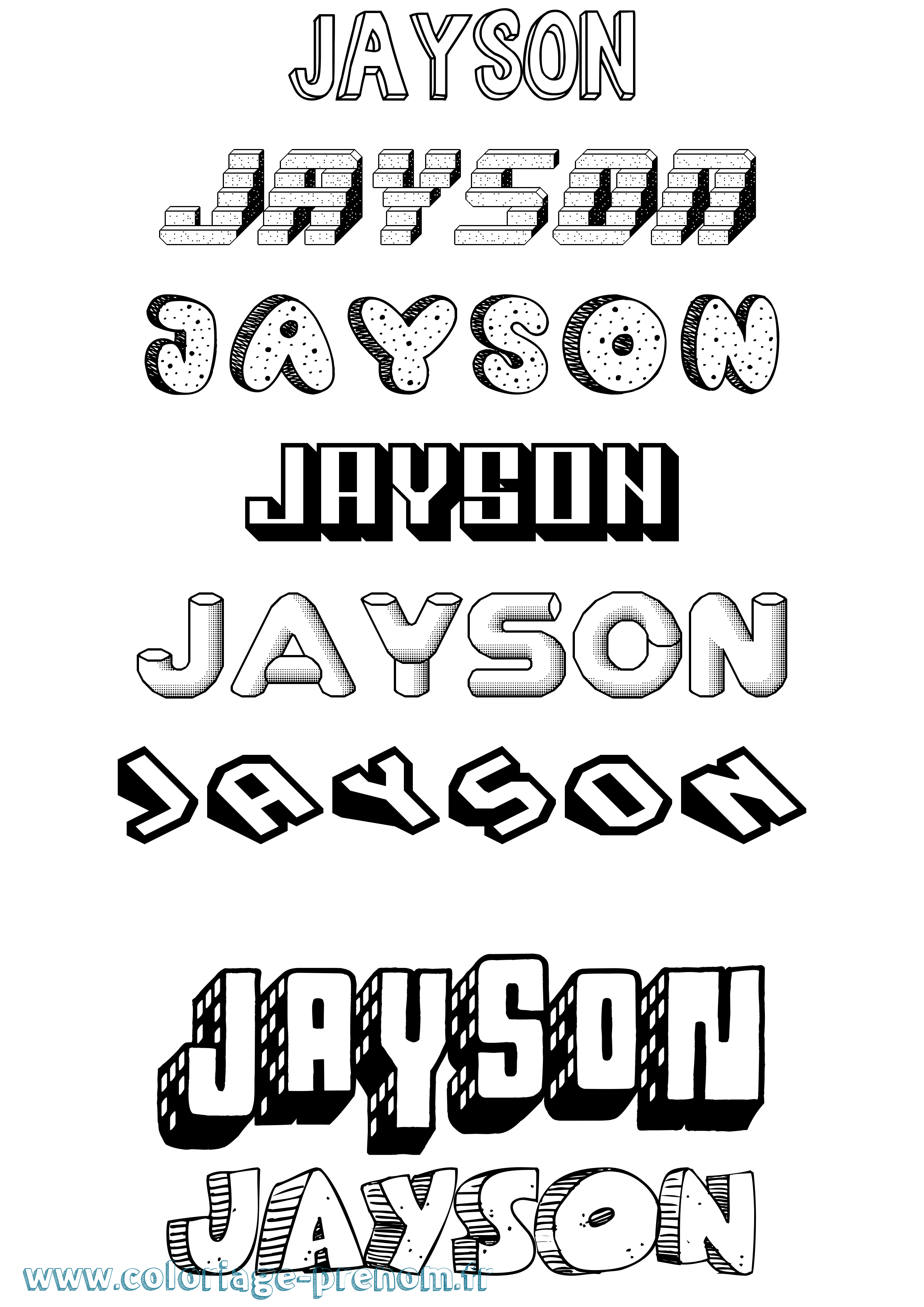 Coloriage Jayson Coloriage prénom Jayson