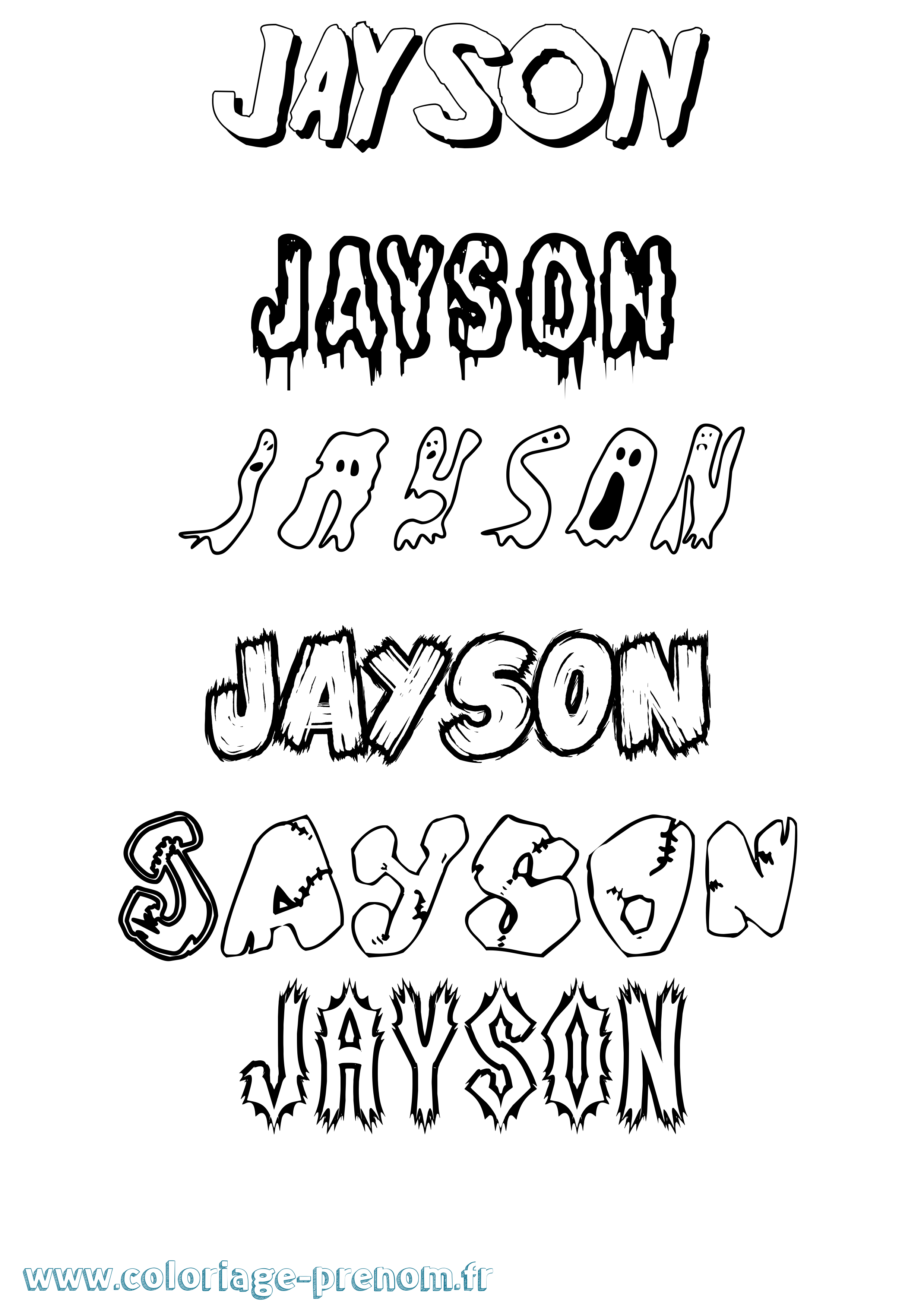 Coloriage Jayson Coloriage prénom Jayson